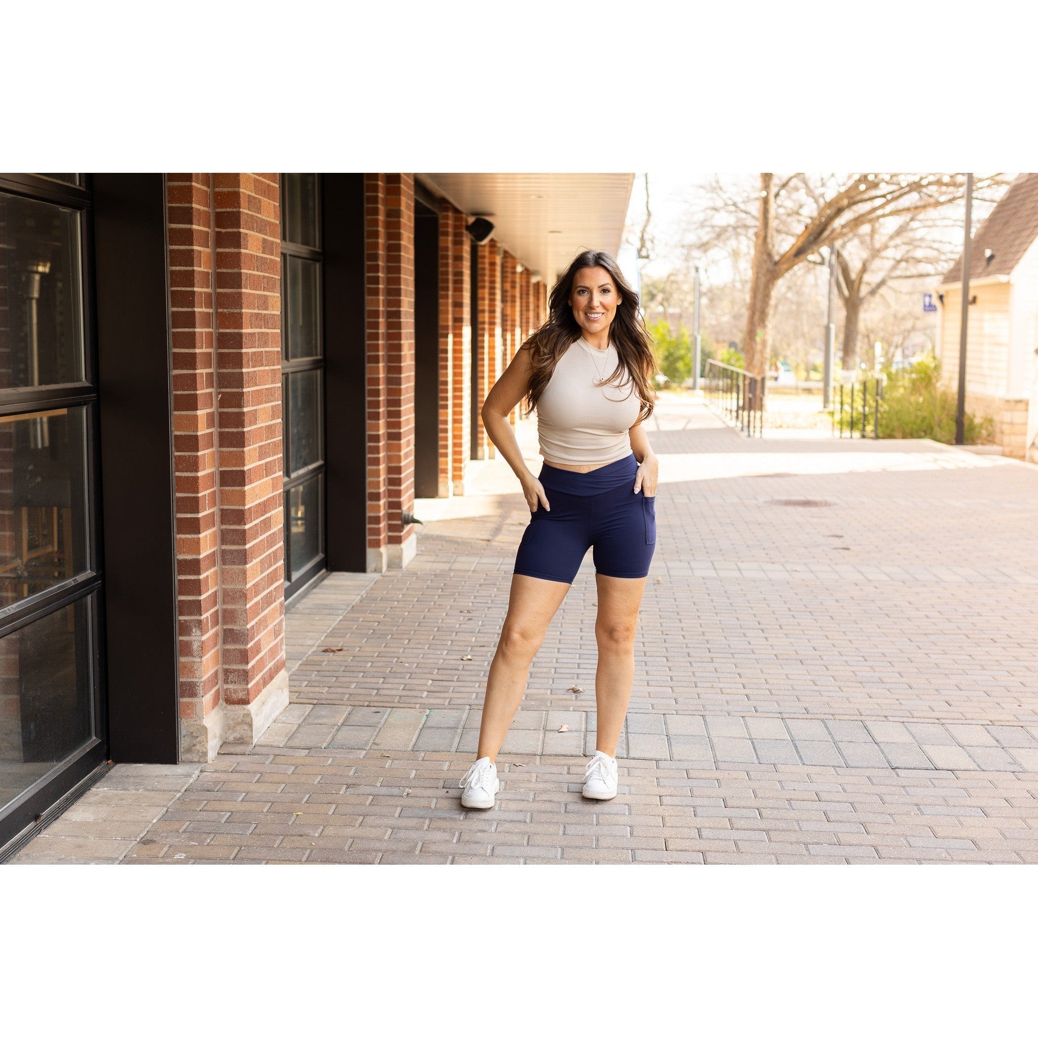 Ready to Ship | The Abby - NAVY Crossover Biker 5 Shorts