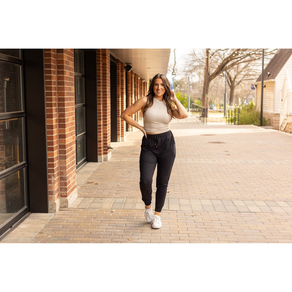 The Reagan - Black Joggers  - Luxe Leggings by Julia Rose®