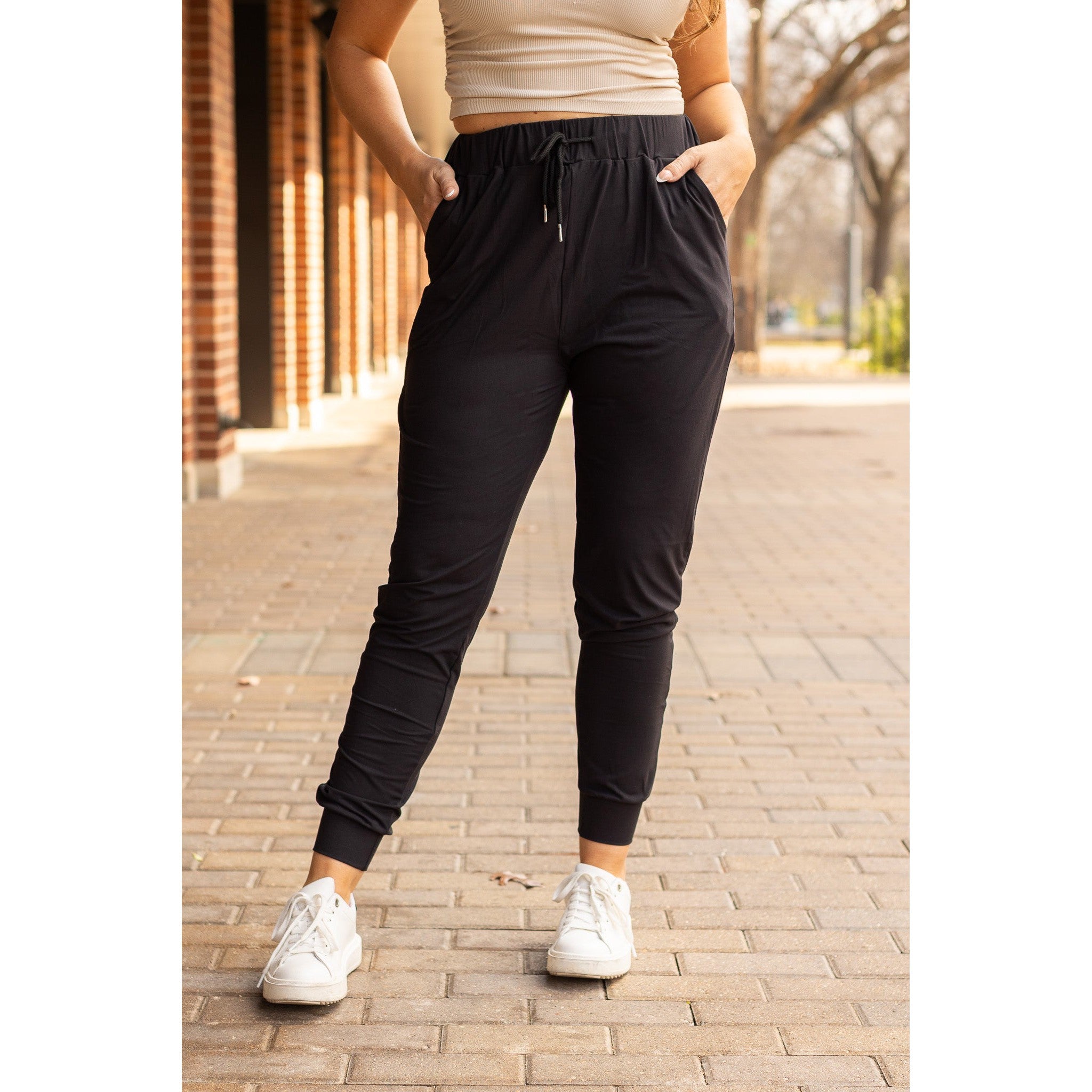 The Reagan - Black Joggers  - Luxe Leggings by Julia Rose®
