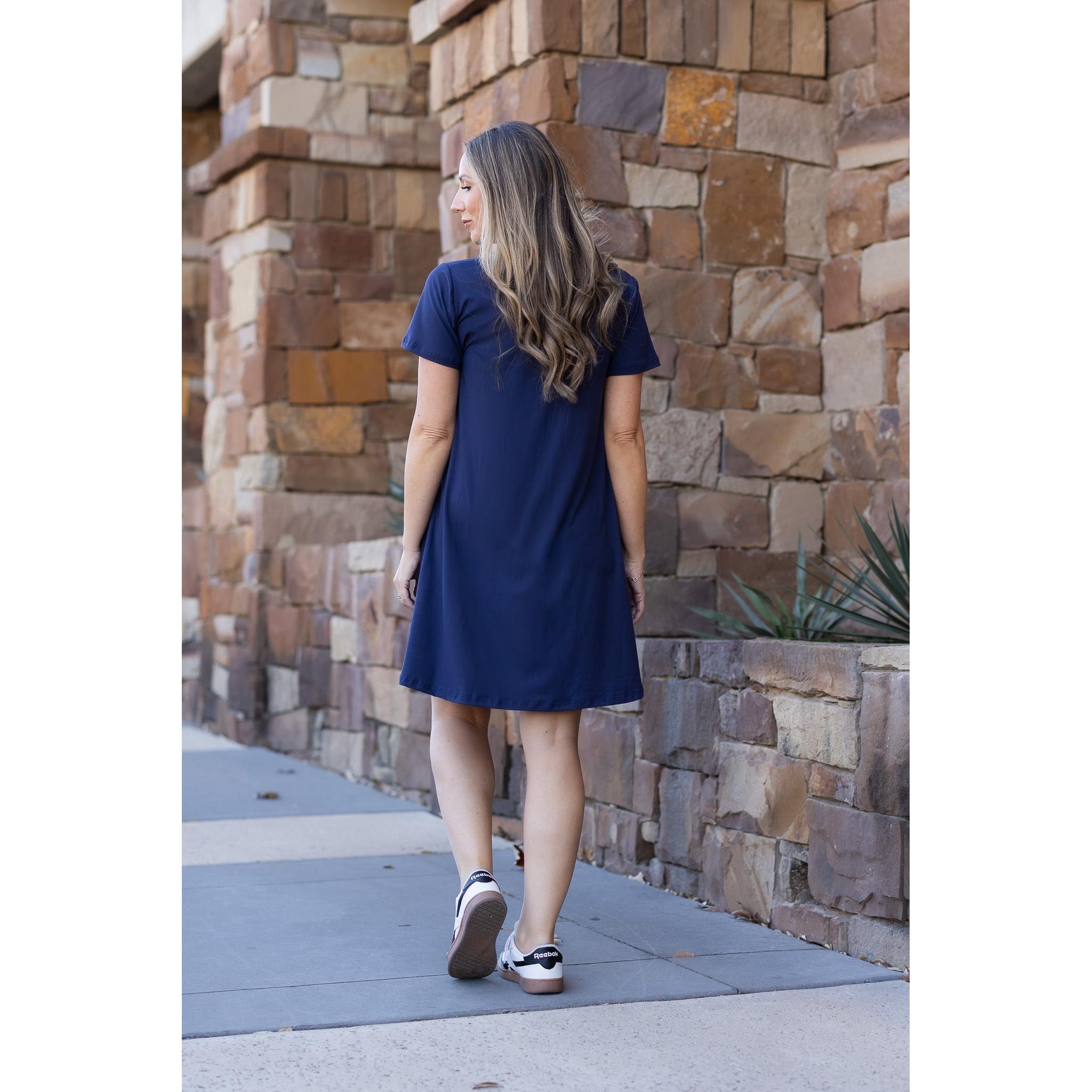Ready to Ship  | The Kacey - Navy Swing Dress