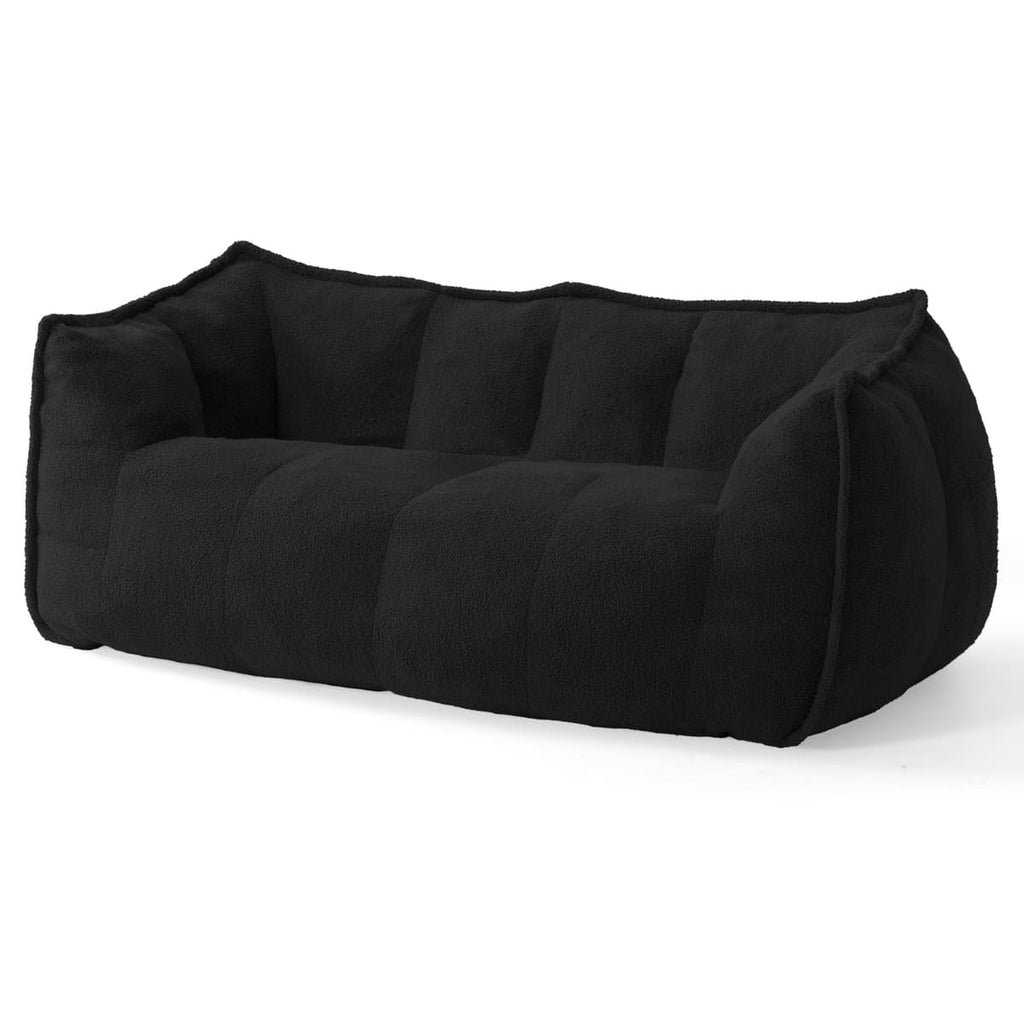 2-Seat Teddy Bean Bag Sofa