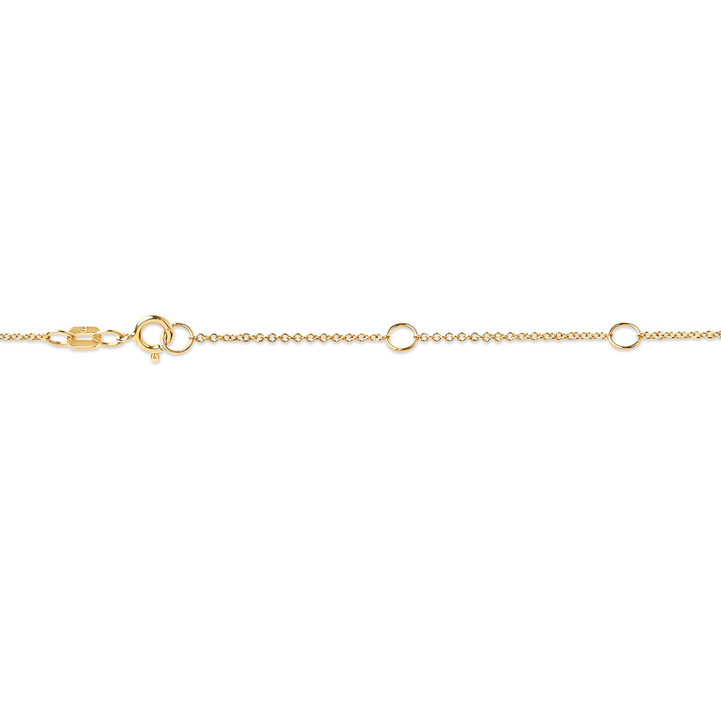 10K Yellow Gold 1/2 Carat Round Brilliant-Cut Diamond Modern Bezel-Set Solitaire 16"-18" Pendant Necklace (H-I Color, SI2-I1 Clarity)