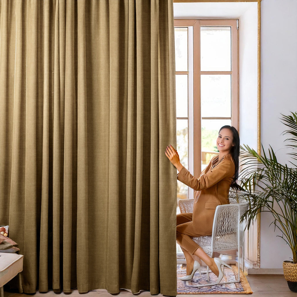 Linen Brown Curtain