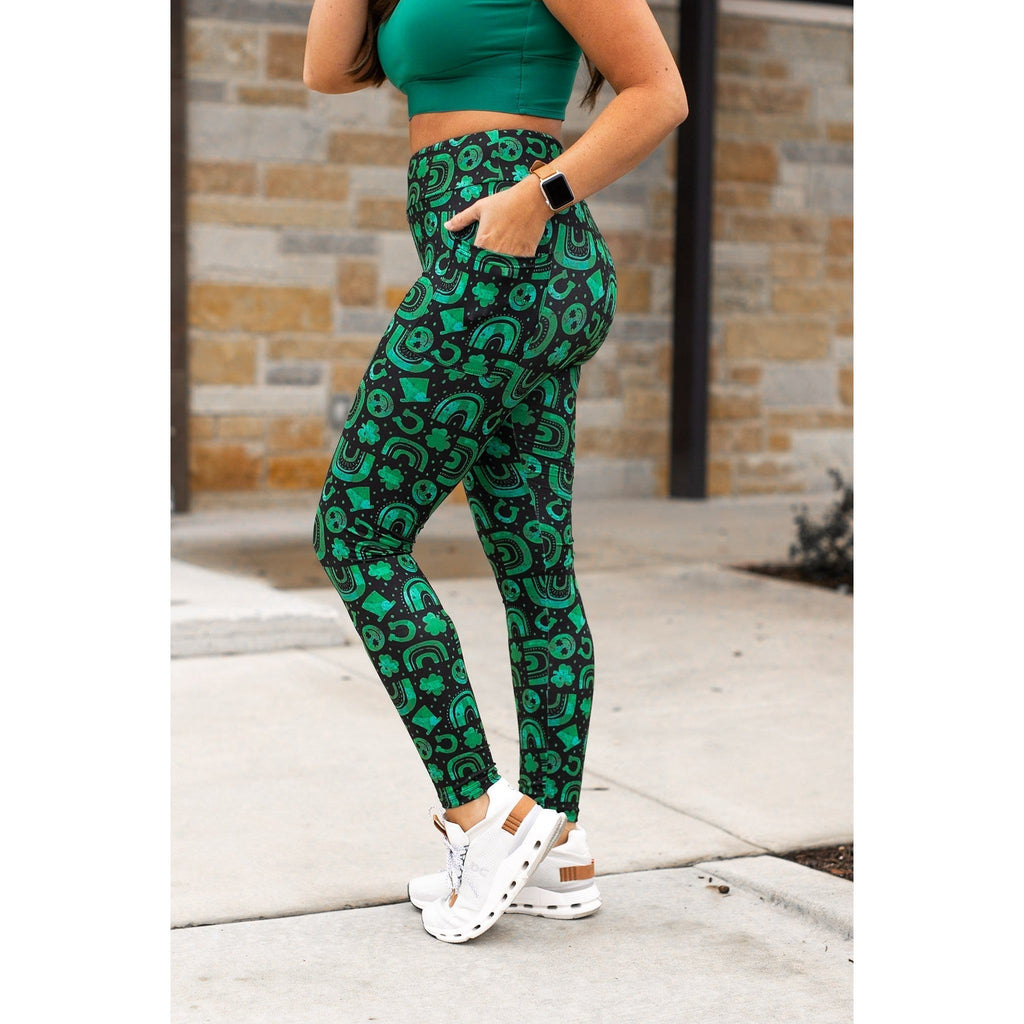 Ready to Ship   | St Patricks Day LUCKY CHARM Leggings