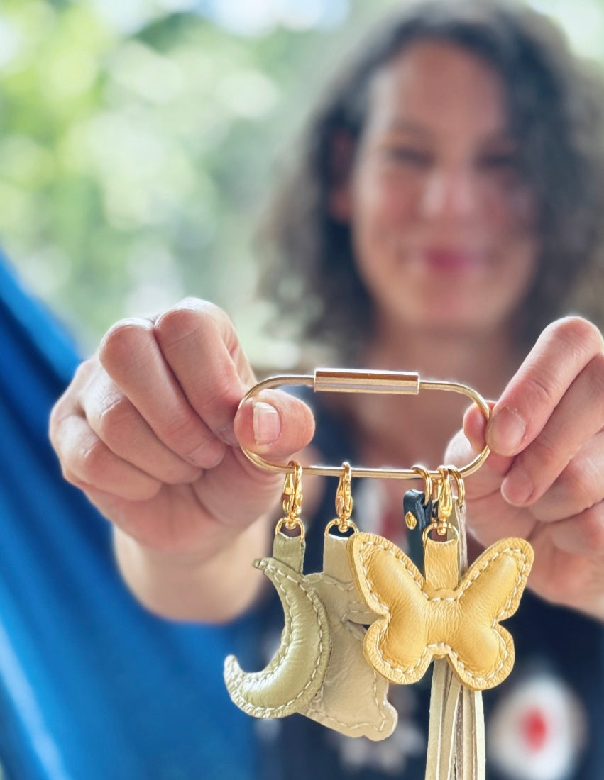 Leather Butterfly Charm