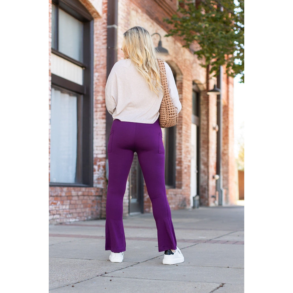 *Ready to Ship | The Reese  Purple Flare Leggings