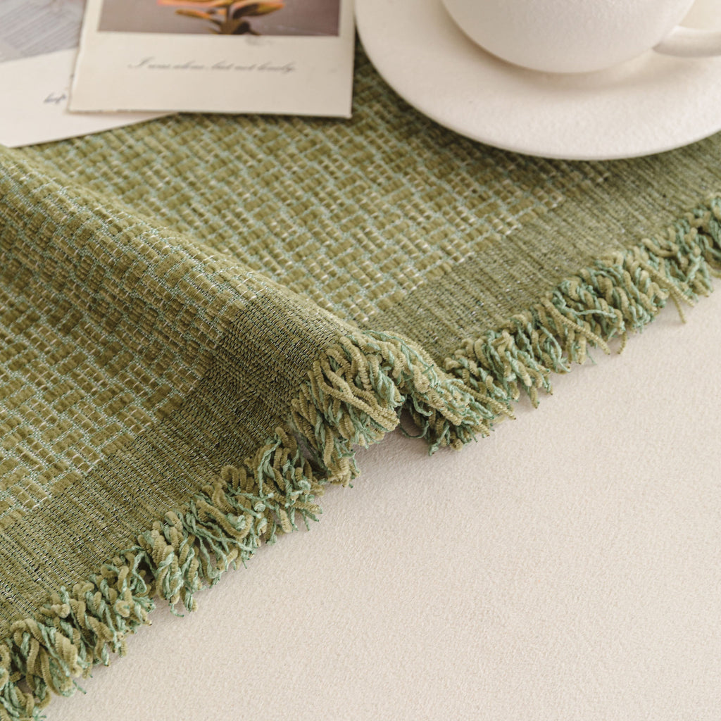 Textured Woven Modern Sofa Cover, Natural Blend Decorative Couch Throw Blanket