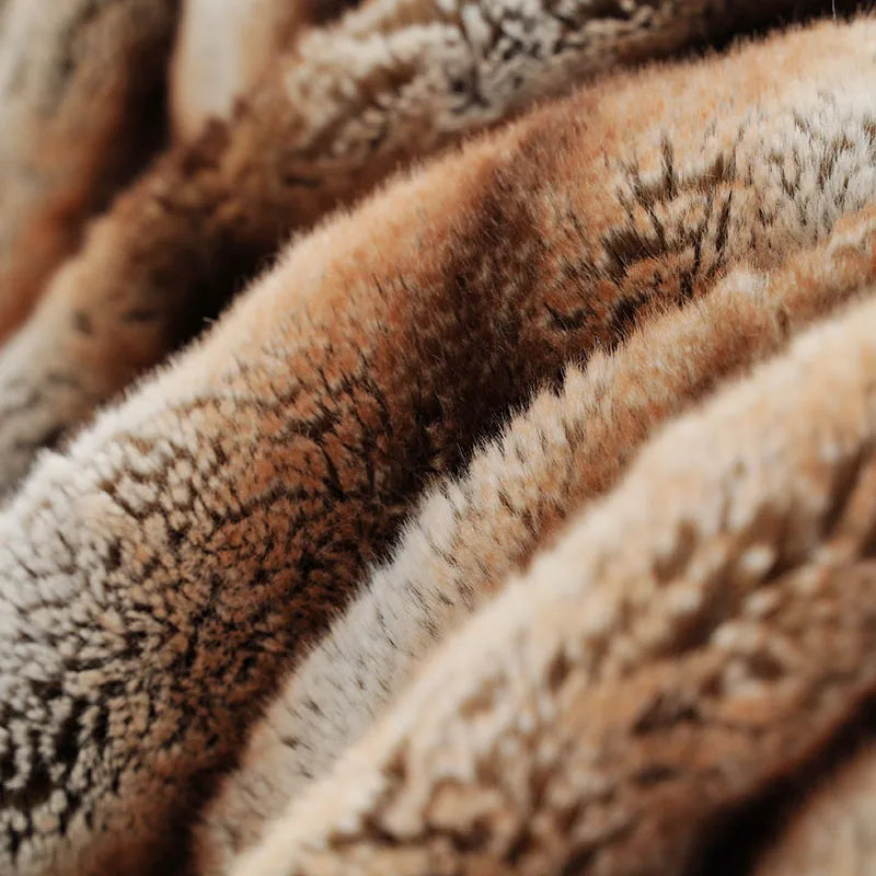 Luxurious Premium Chinchilla Faux Fur Blanket