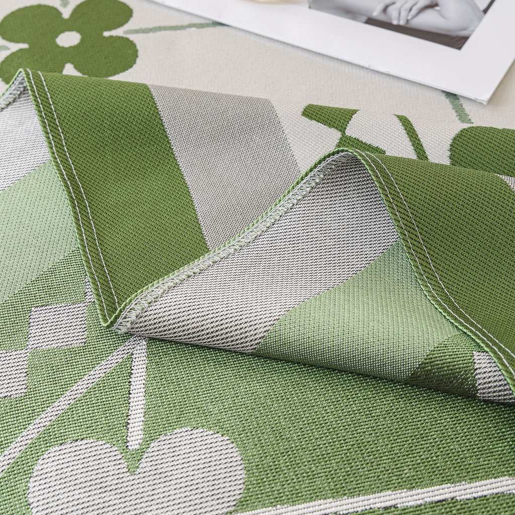 Cooling Four-Leaf Clover Hope Faith Love Luck Summer Comfy Ice Silk Furniture Throw Covers for Sofas