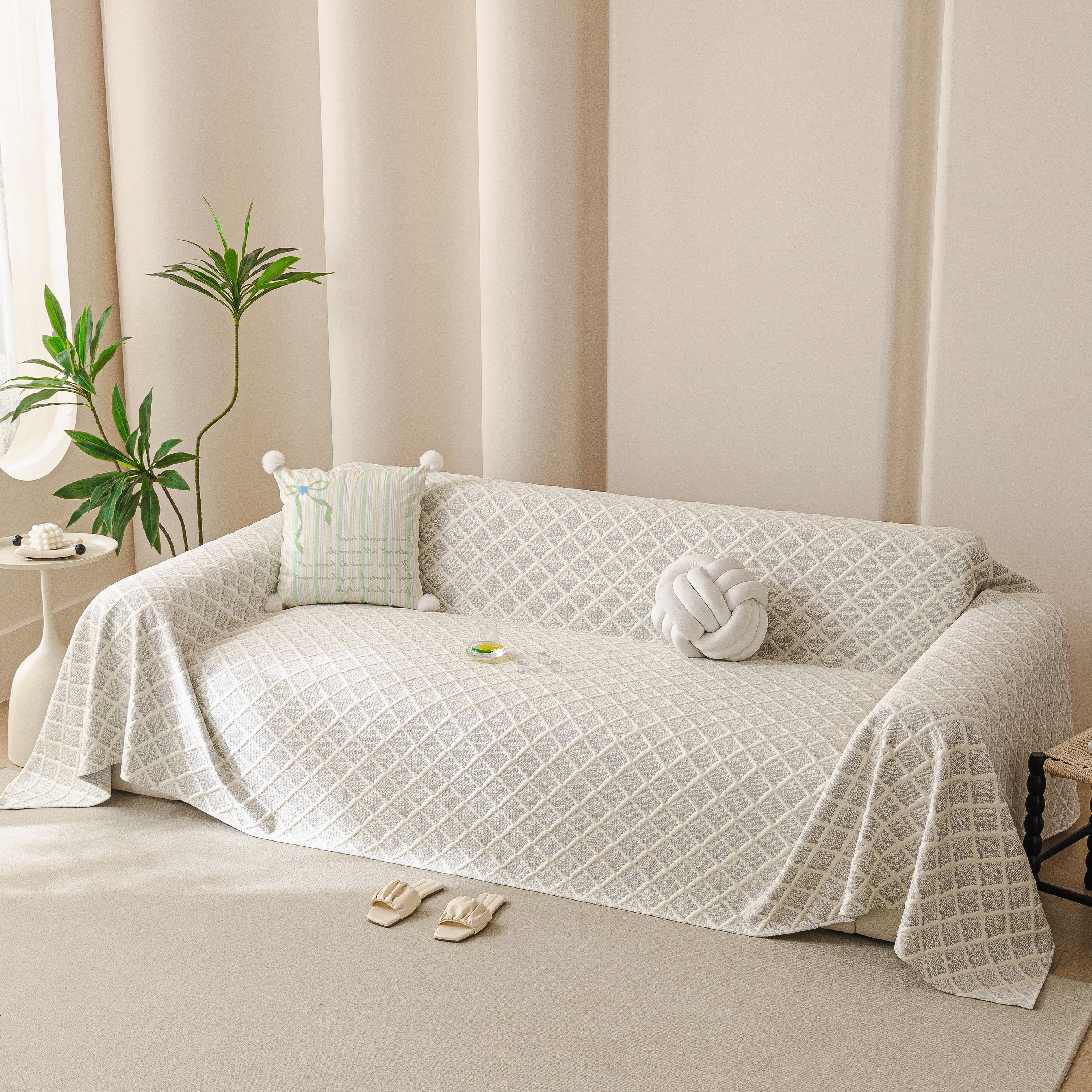 Cooling Couch Cover Throw, Washable Breathable Summer Bed Cover Sofa Protector Covers