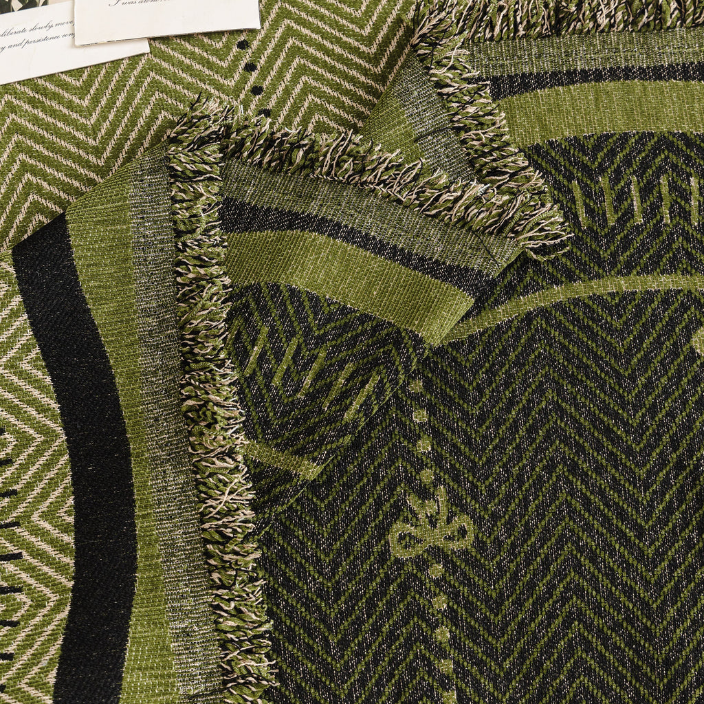 Chenille Couch Throw Cover Decorative Herringbone Sofa Blanket Protector for Couch