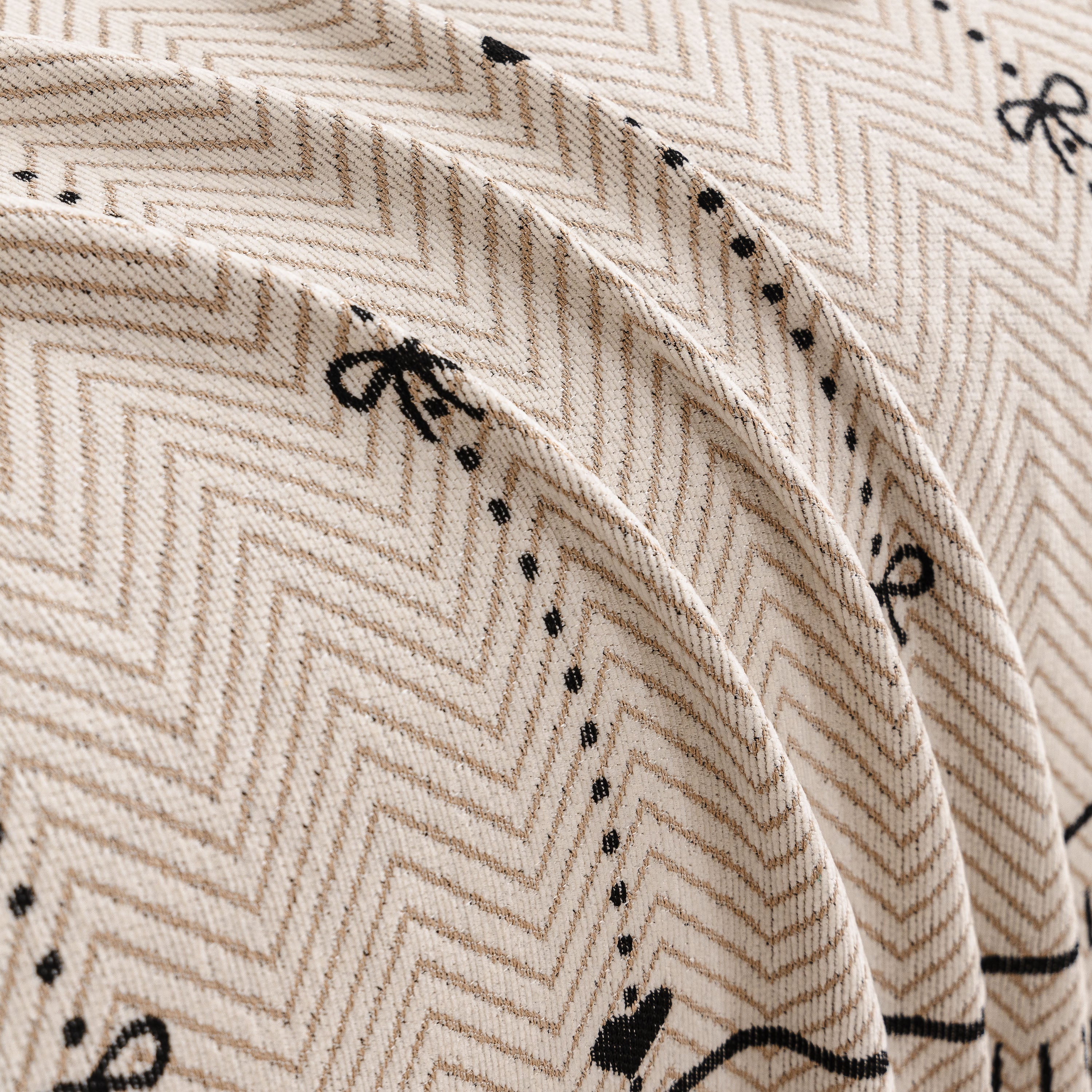 Chenille Couch Throw Cover Decorative Herringbone Sofa Blanket Protector for Couch