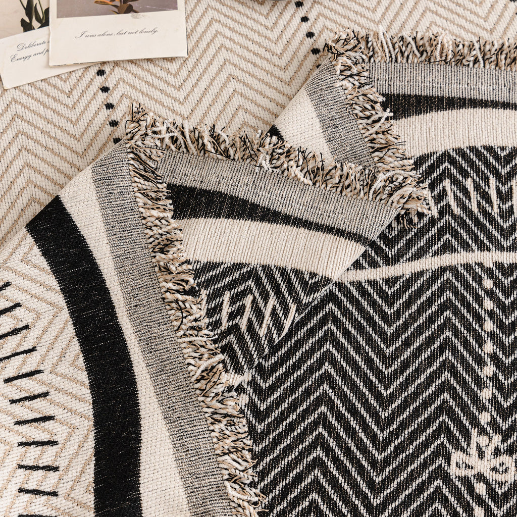 Chenille Couch Throw Cover Decorative Herringbone Sofa Blanket Protector for Couch