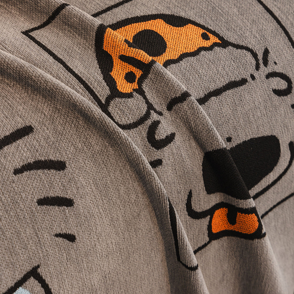 Cute Chenille Couch Cover Throw, Cartoon Soft Washable Sofa Cover for Sectional Sofas