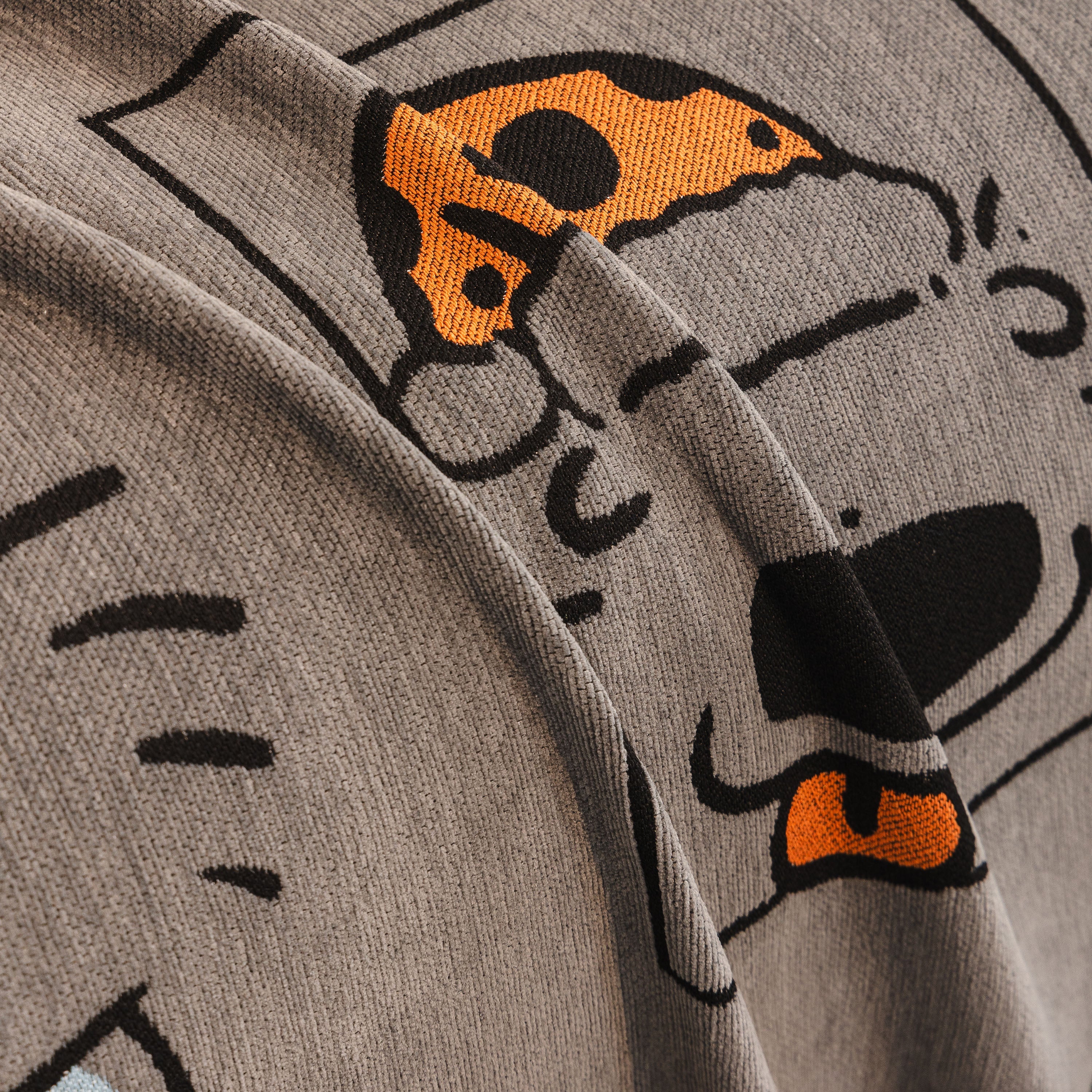 Cute Chenille Couch Cover Throw, Cartoon Soft Washable Sofa Cover for Sectional Sofas