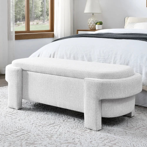Chenille Upholstered Bench with Large Storage Space for the Living Room, Entryway and Bedroom( 51.5''x 20.5''x 17'' )