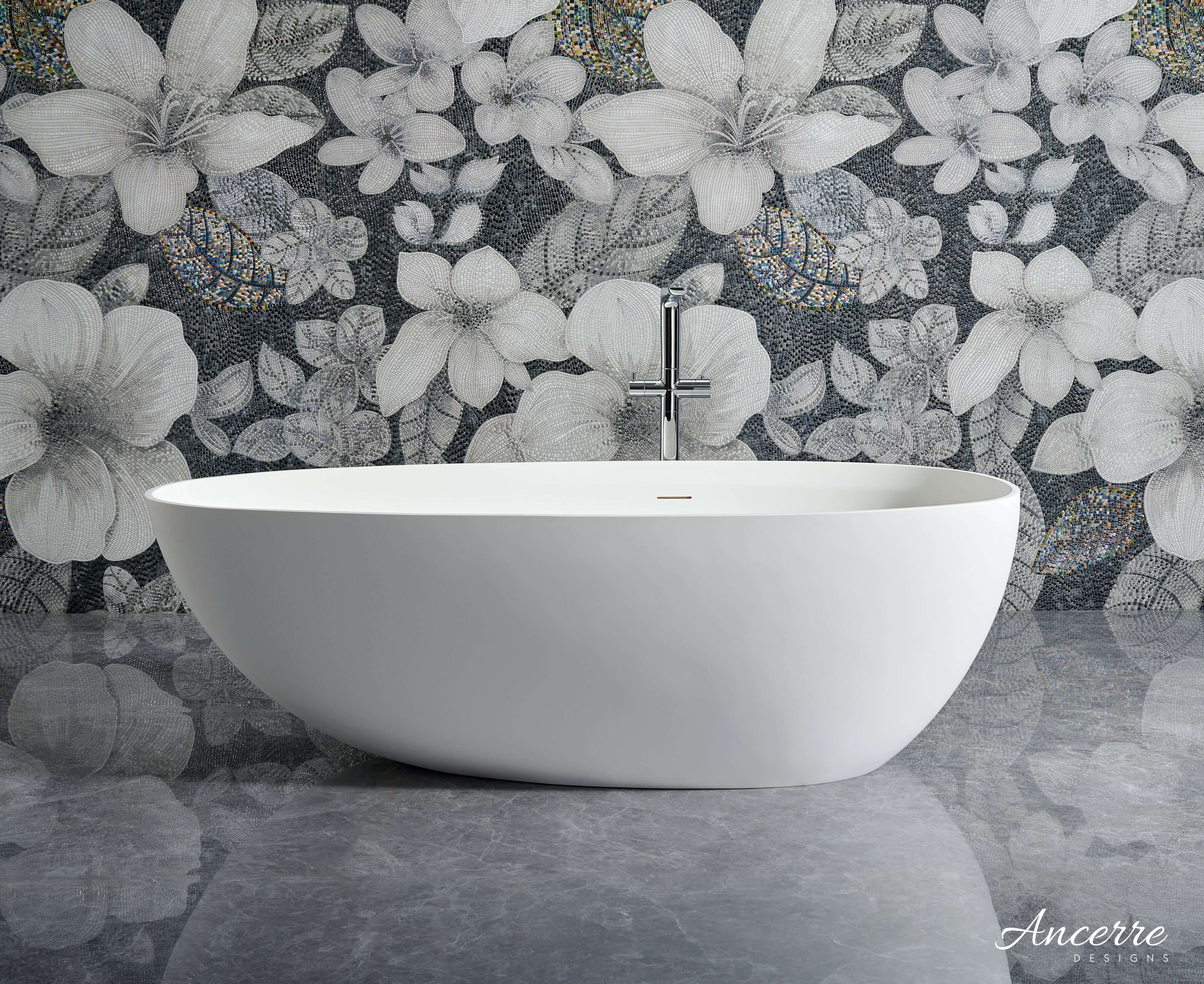 Arden 71” Freestanding Solid Surface Bathtub