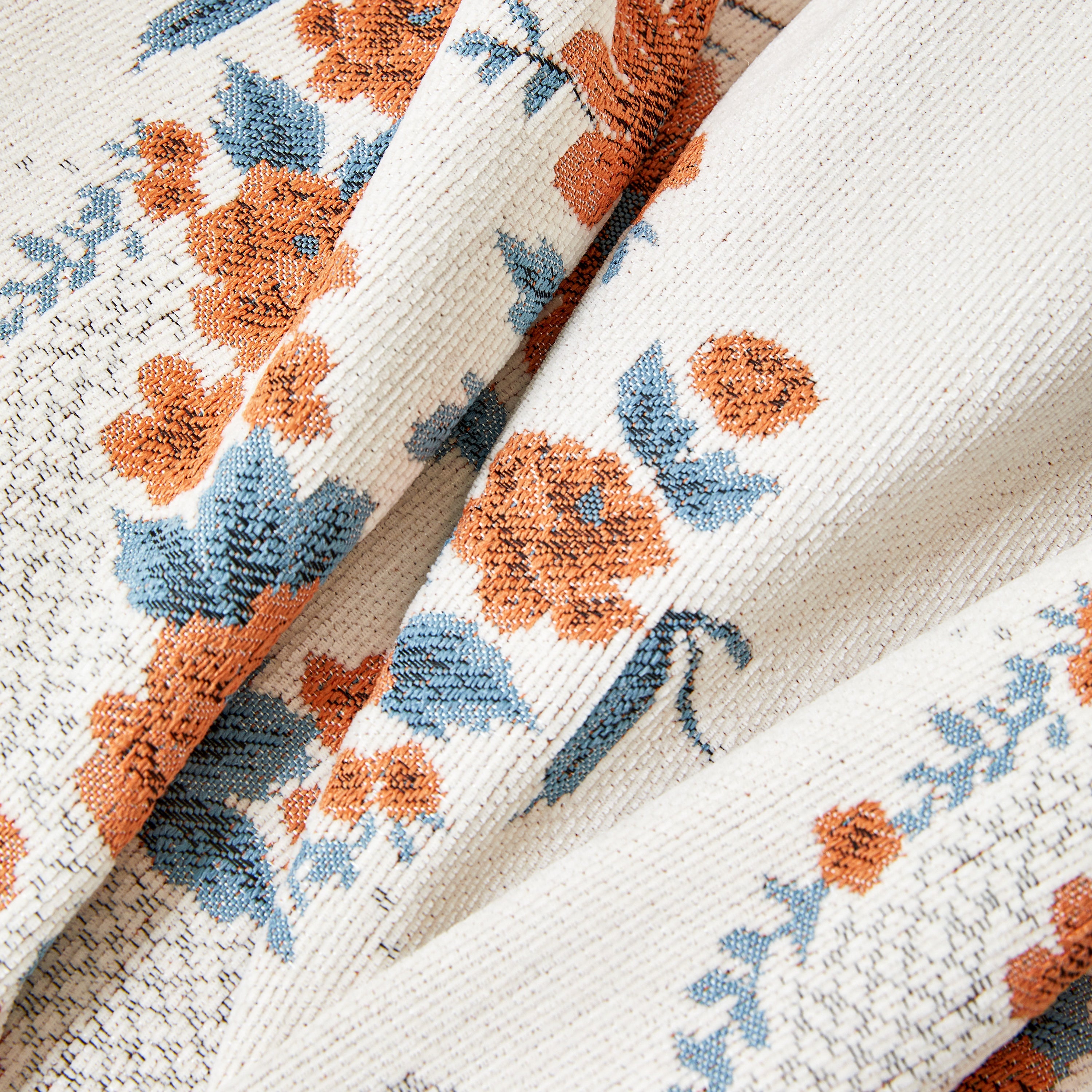 Charming French Country Floral Basket Sofa Throw Cover Rustic Farmhouse-Style Couch Cover Blankets