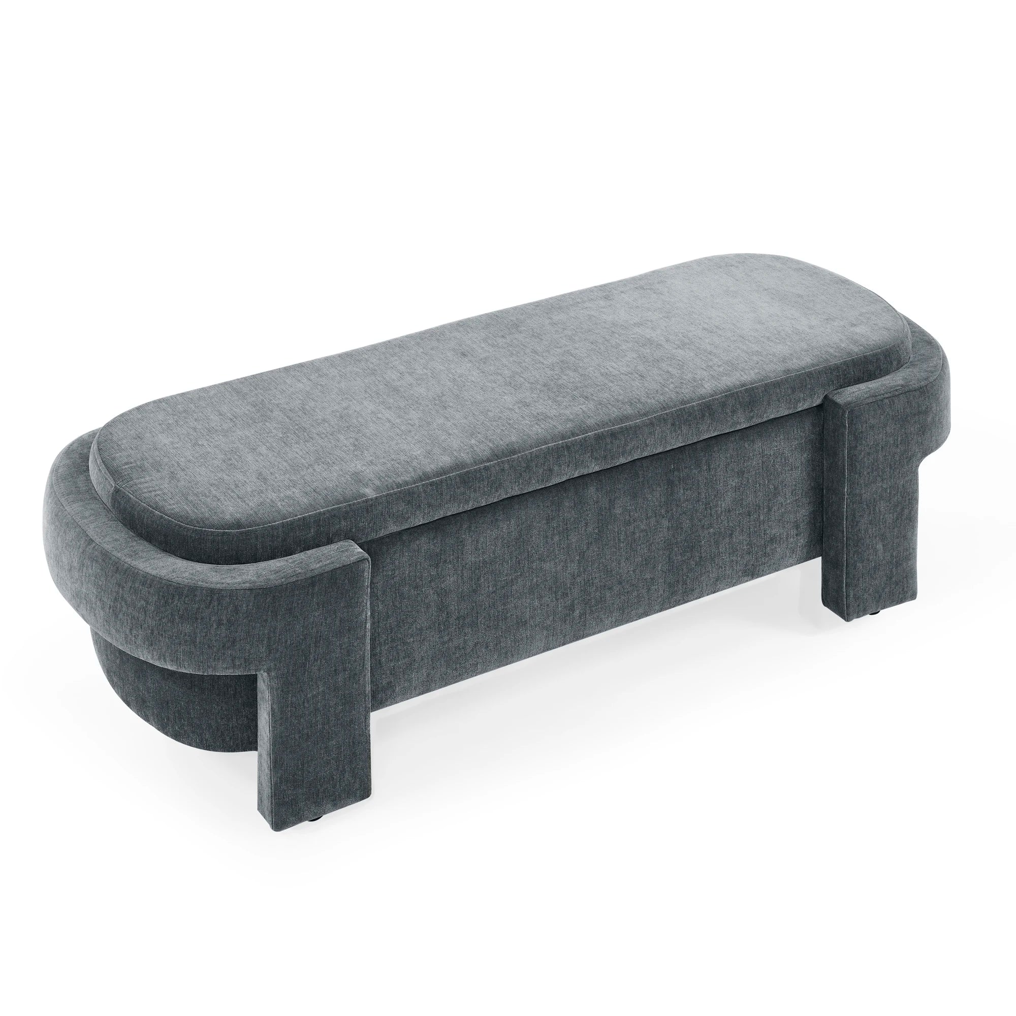 Chenille Upholstered Bench with Large Storage Space for the Living Room, Entryway and Bedroom( 51.5''x 20.5''x 17'' )