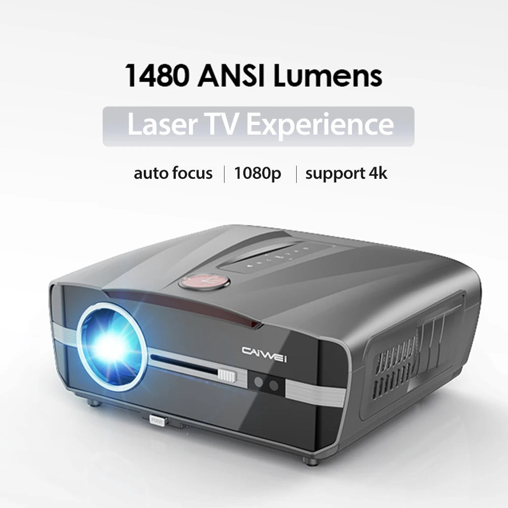 4K Beam Projector for Movies with Auto Focus Keystone Correction Android Bluetooth TV Smart Full HD 1080P Home Theater Projector