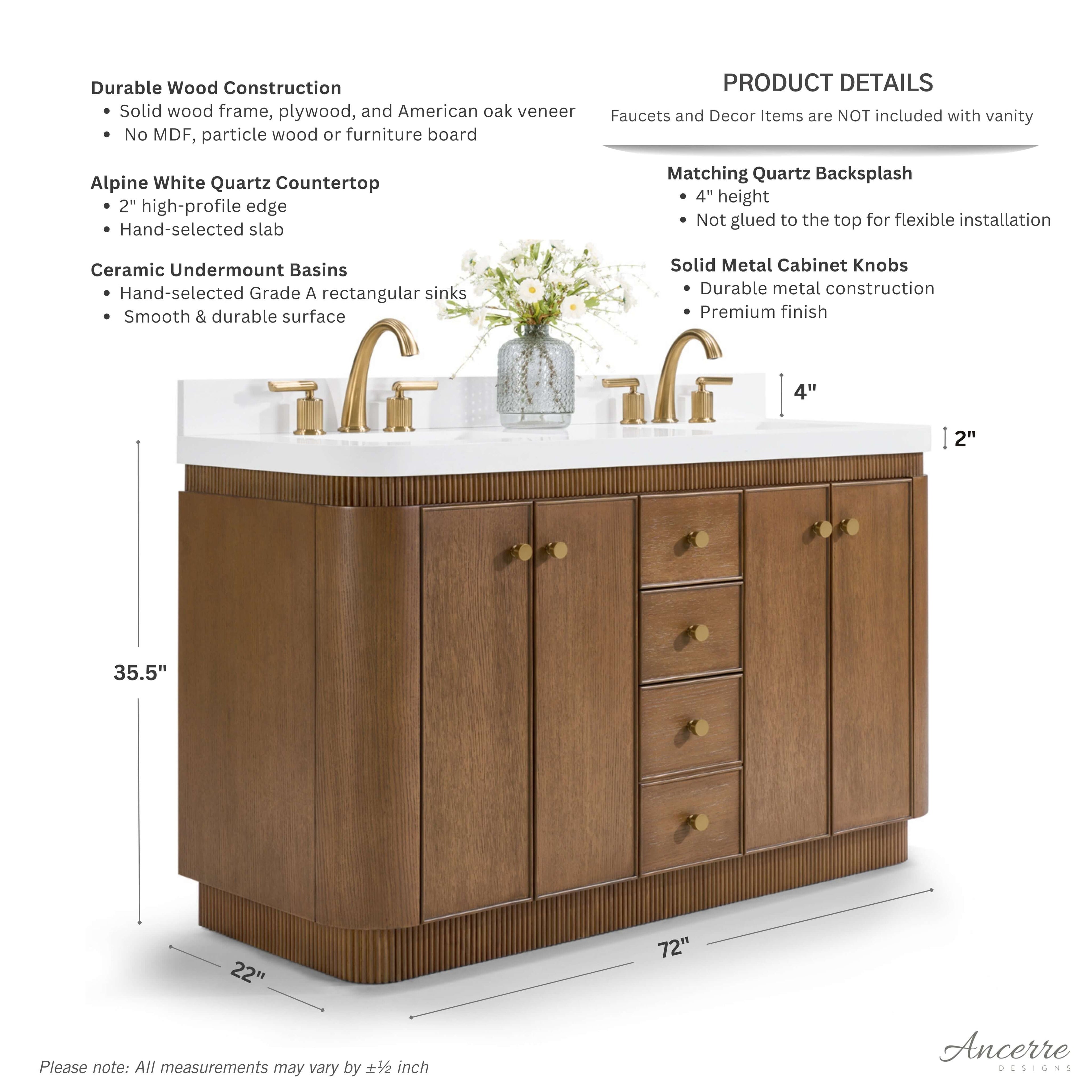 Aston 72" Bath Vanity Set