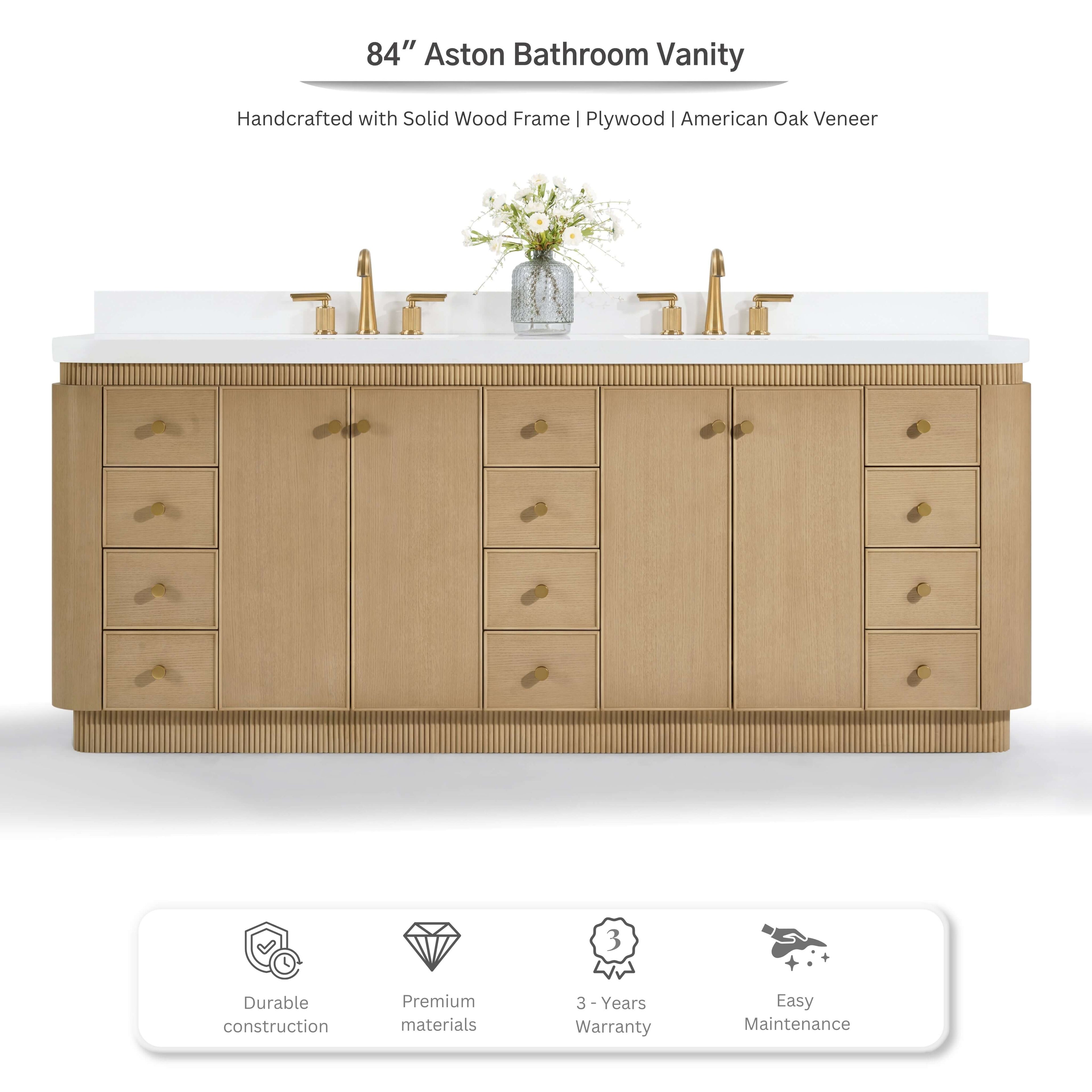 Aston 84" Bath Vanity Set
