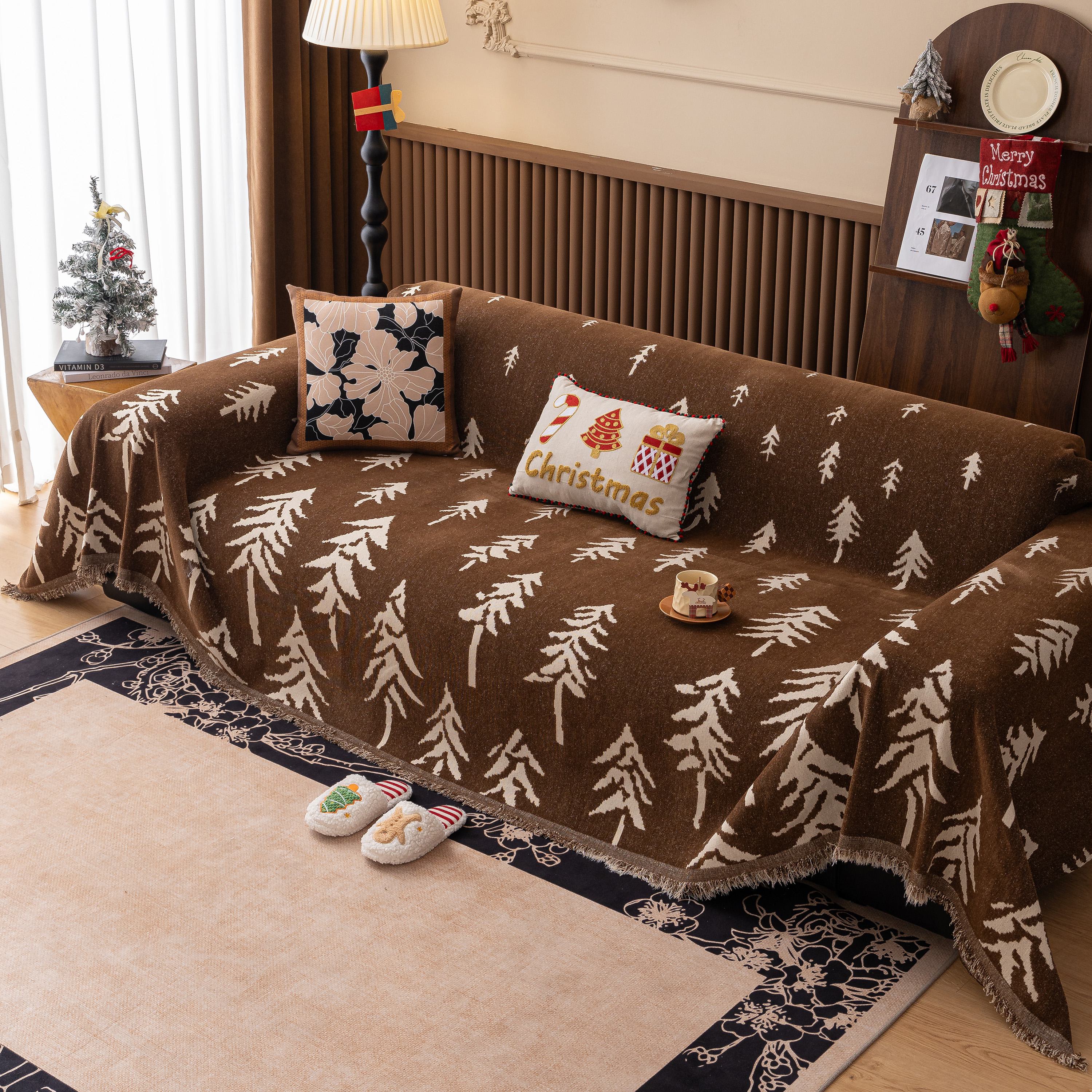 Modern Couch Covers for Couches Large Decorative Throw Blanket with Tassels for Couch