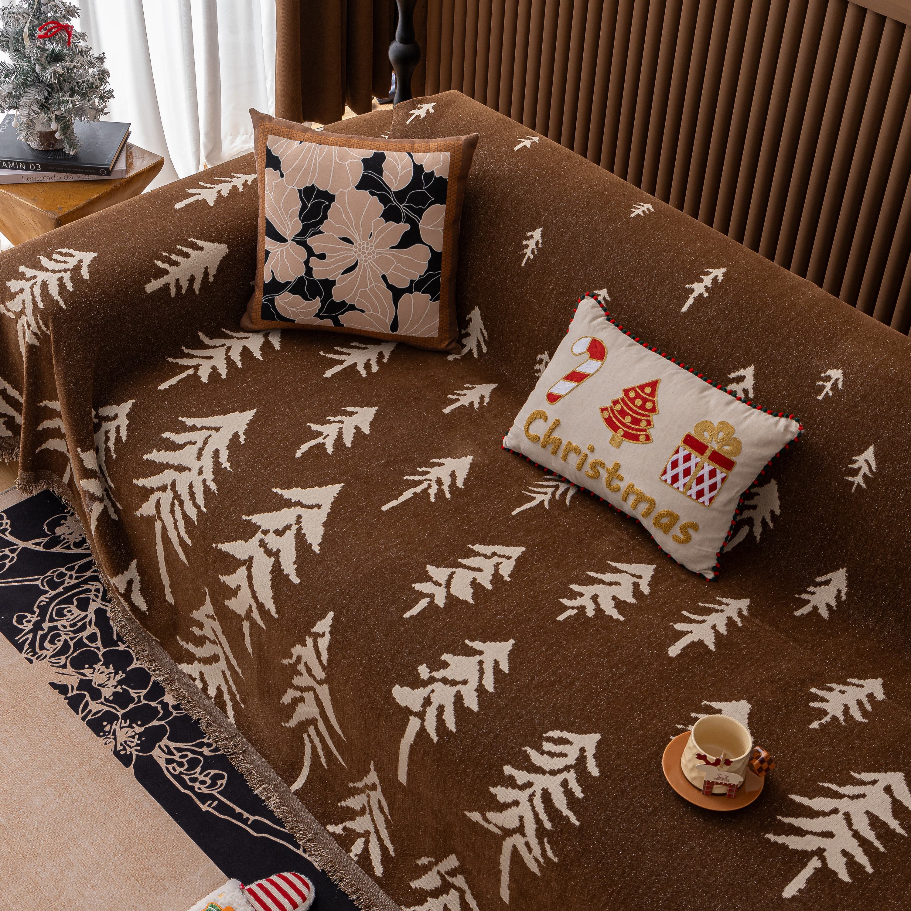 Modern Couch Covers for Couches Large Decorative Throw Blanket with Tassels for Couch