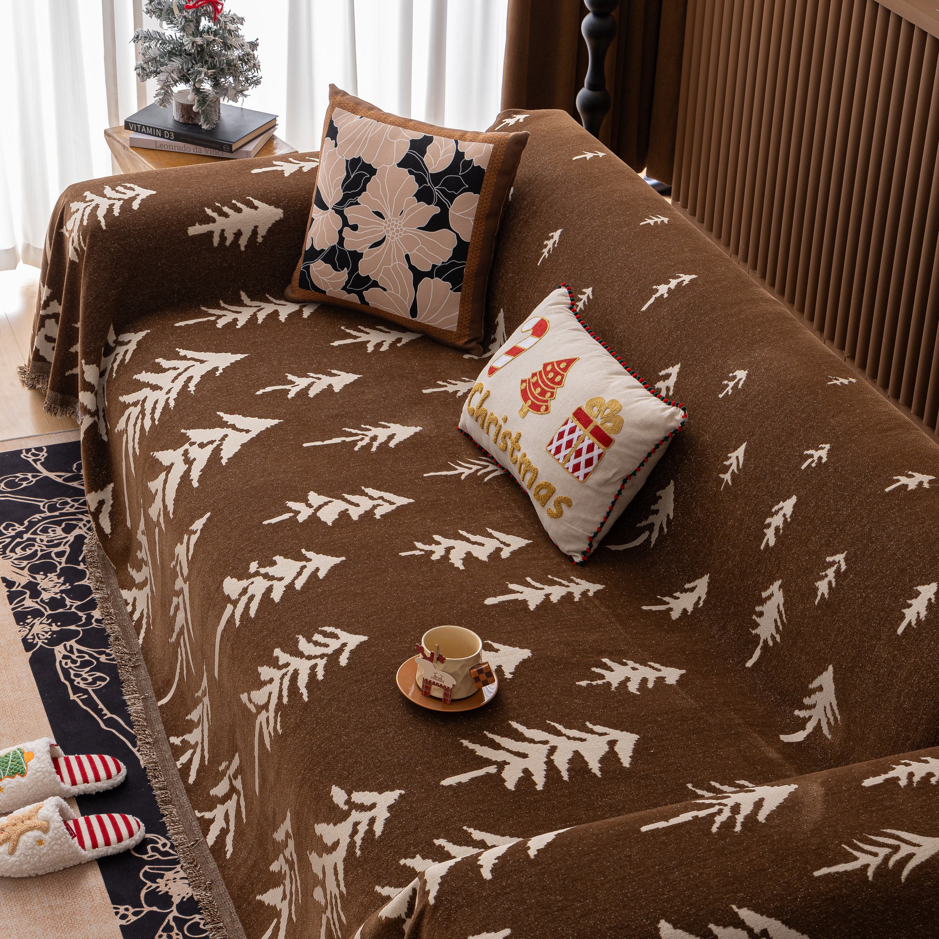 Modern Couch Covers for Couches Large Decorative Throw Blanket with Tassels for Couch