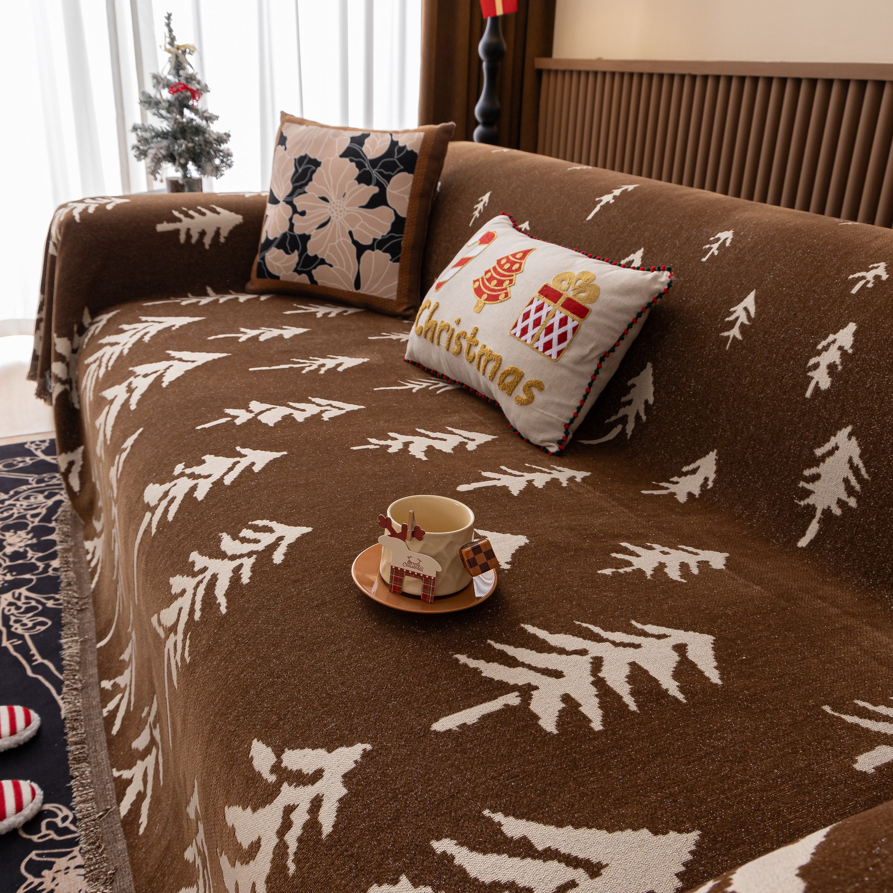 Modern Couch Covers for Couches Large Decorative Throw Blanket with Tassels for Couch