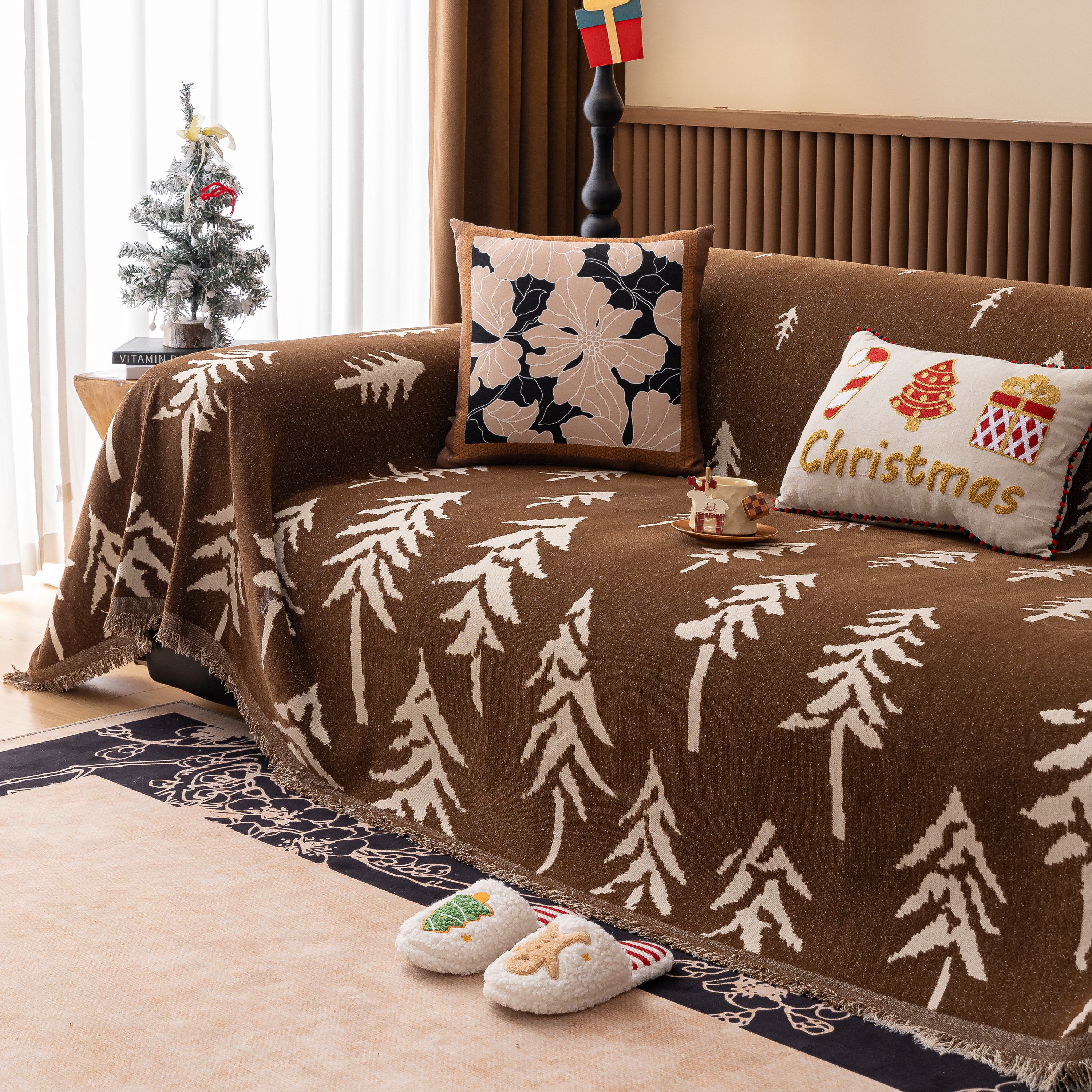 Modern Couch Covers for Couches Large Decorative Throw Blanket with Tassels for Couch