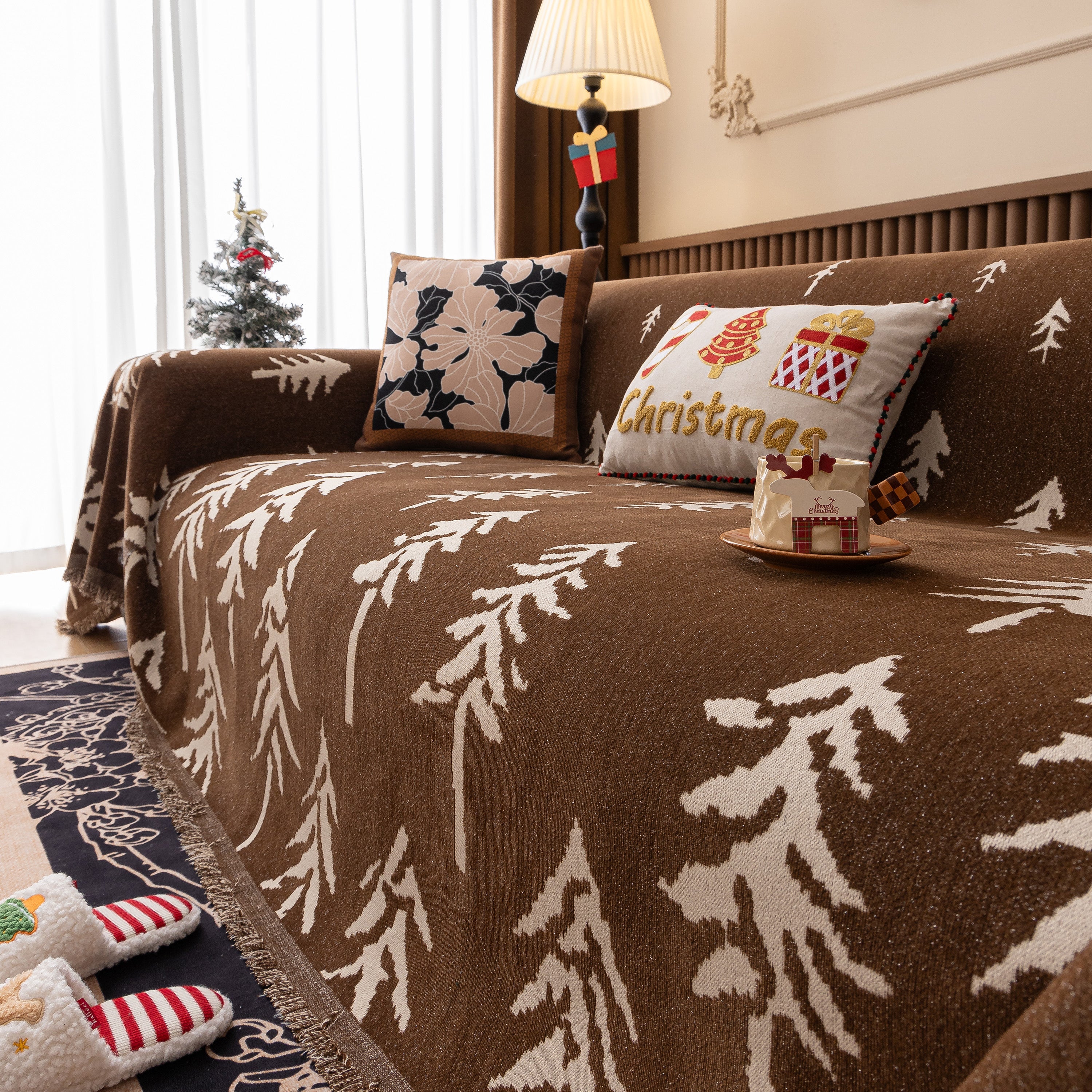 Modern Couch Covers for Couches Large Decorative Throw Blanket with Tassels for Couch