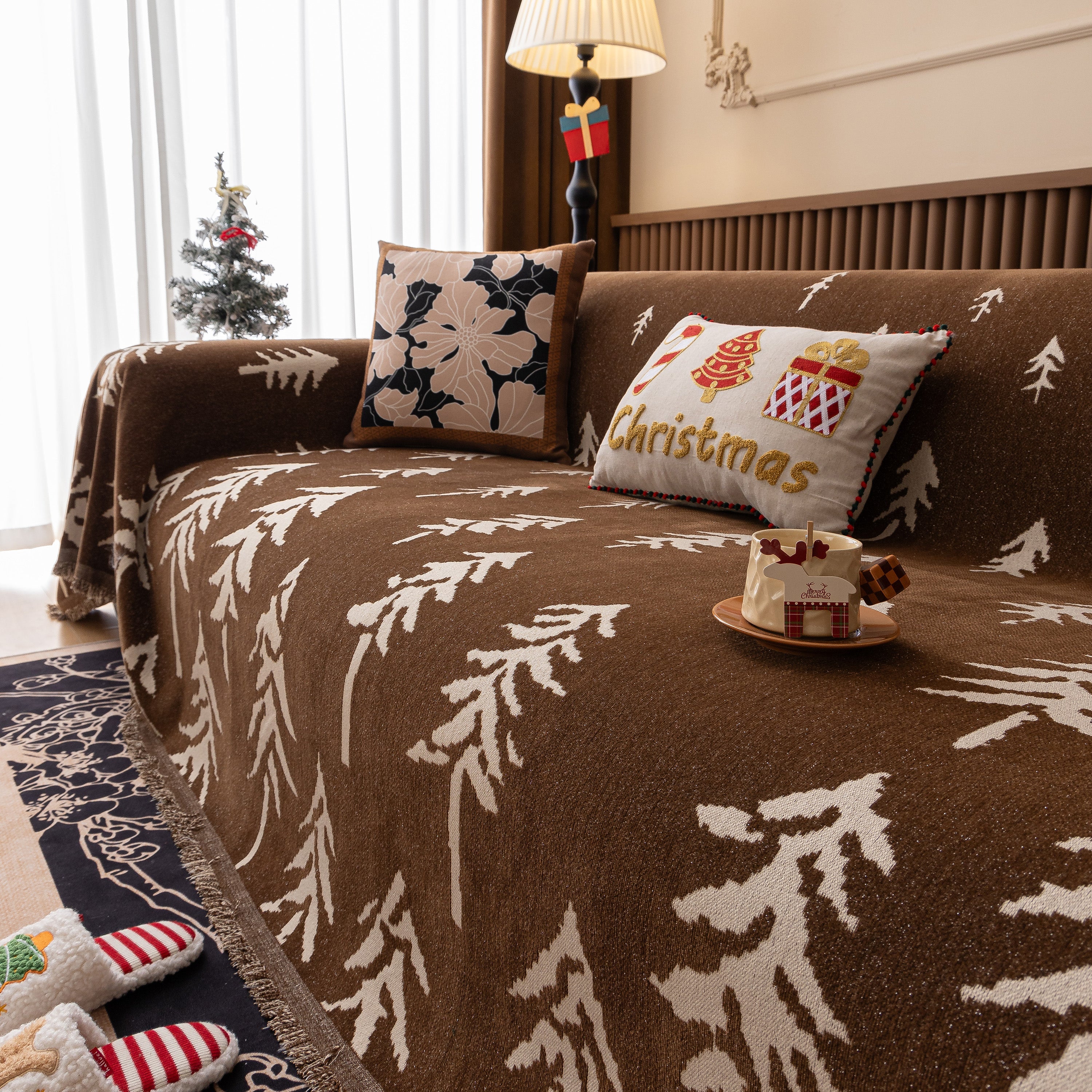 Modern Couch Covers for Couches Large Decorative Throw Blanket with Tassels for Couch