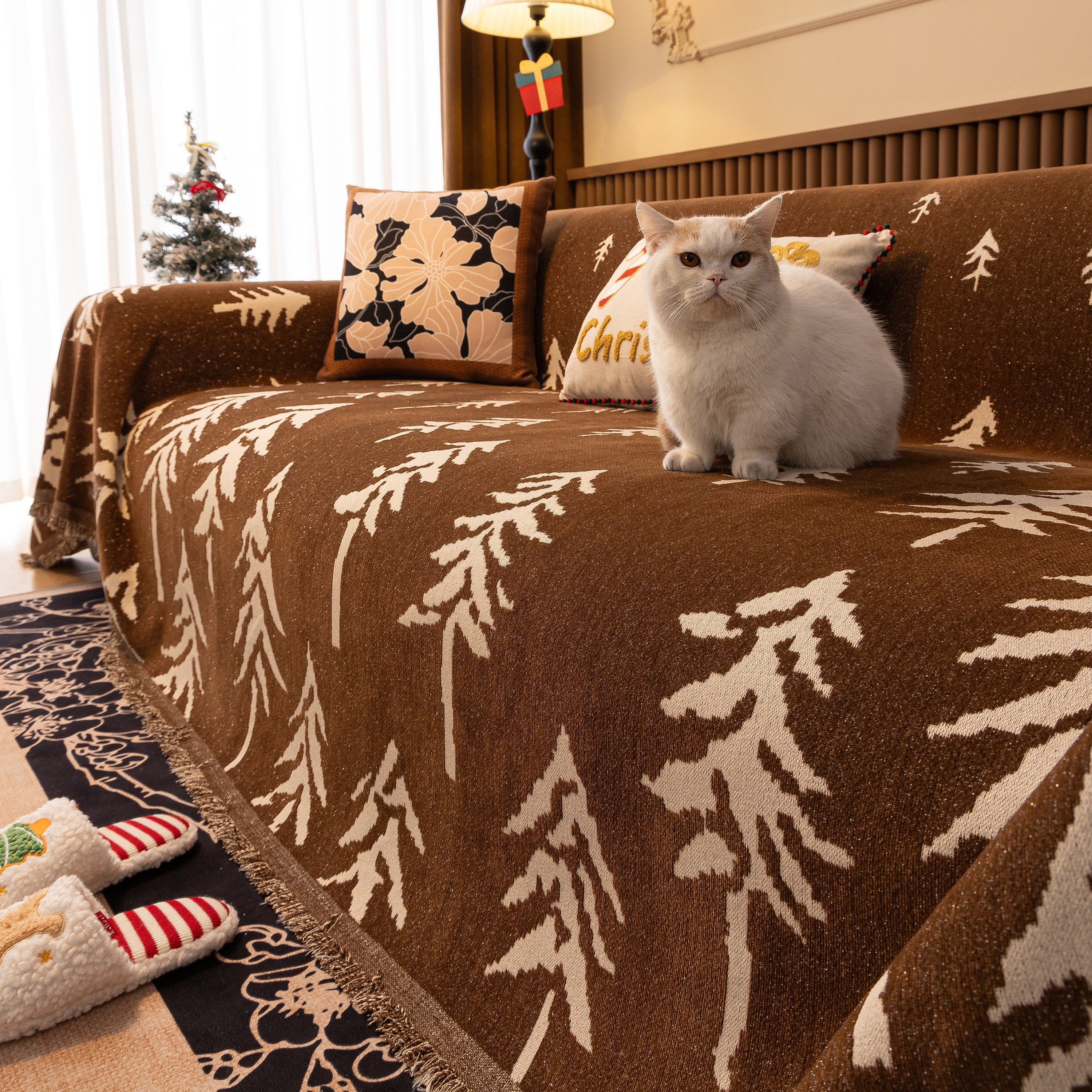 Modern Couch Covers for Couches Large Decorative Throw Blanket with Tassels for Couch