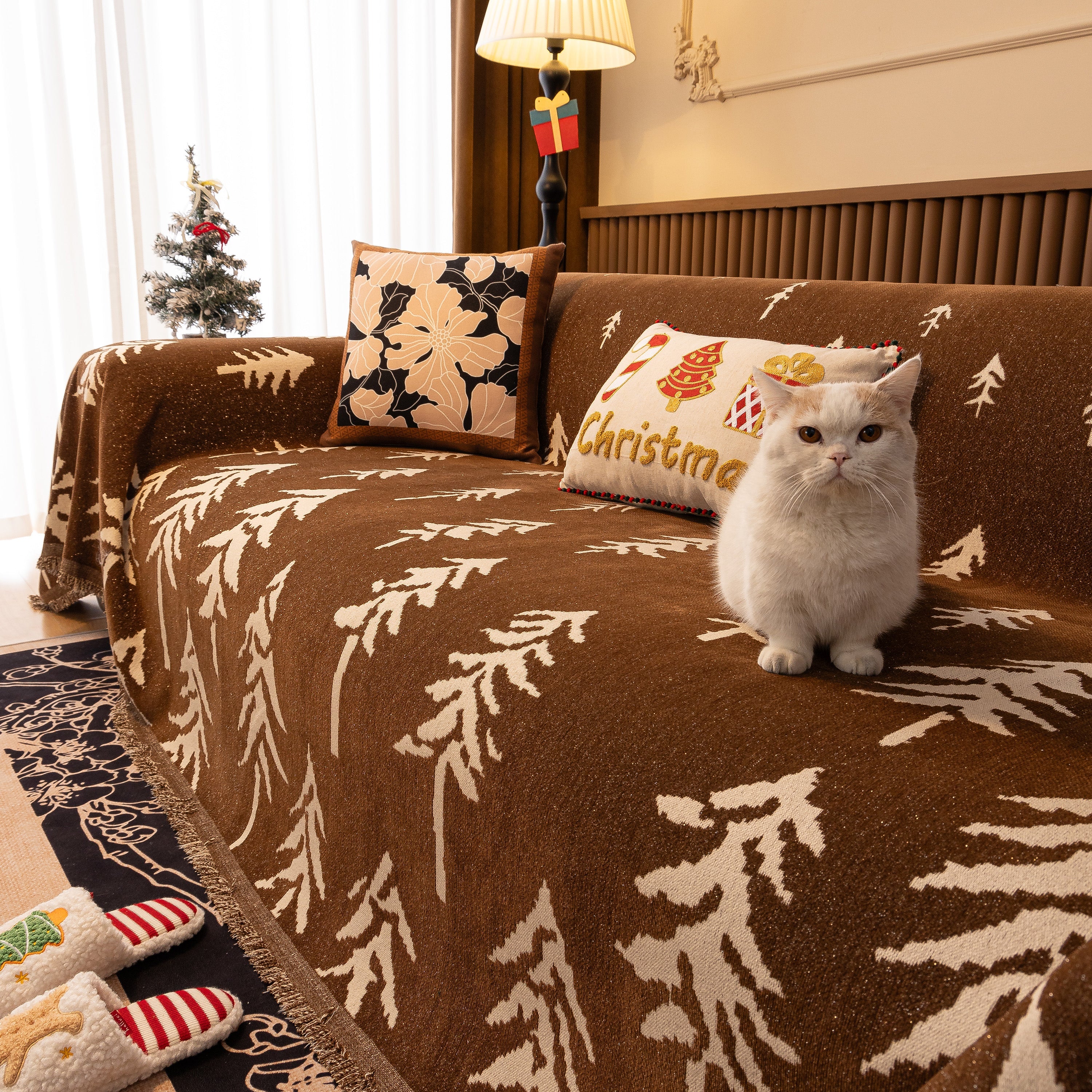 Modern Couch Covers for Couches Large Decorative Throw Blanket with Tassels for Couch