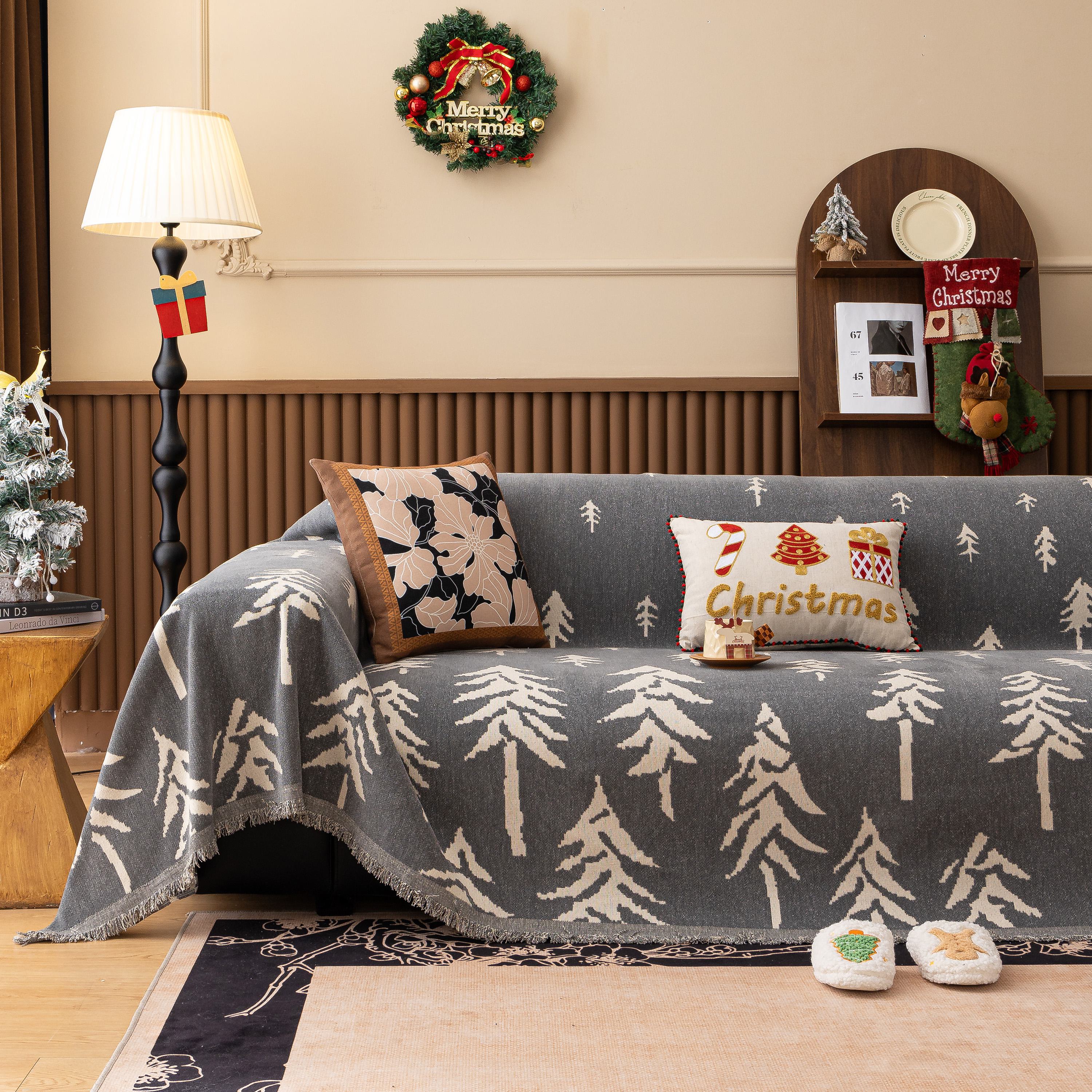 Modern Couch Covers for Couches Large Decorative Throw Blanket with Tassels for Couch