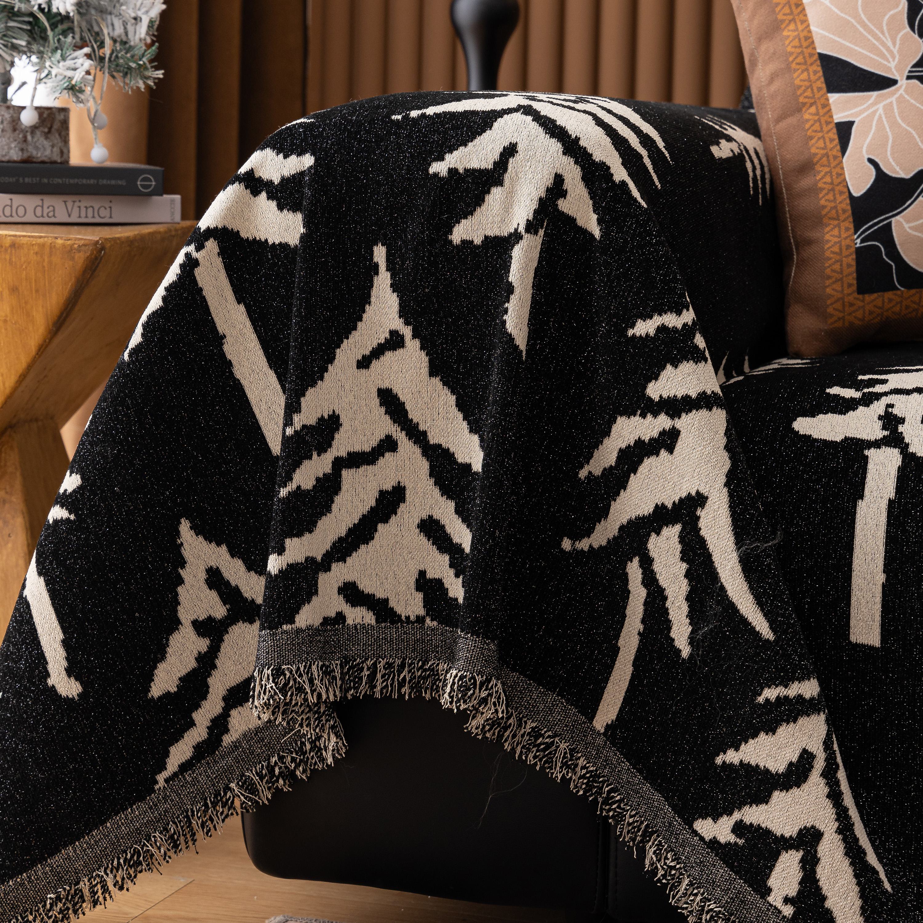 Modern Couch Covers for Couches Large Decorative Throw Blanket with Tassels for Couch