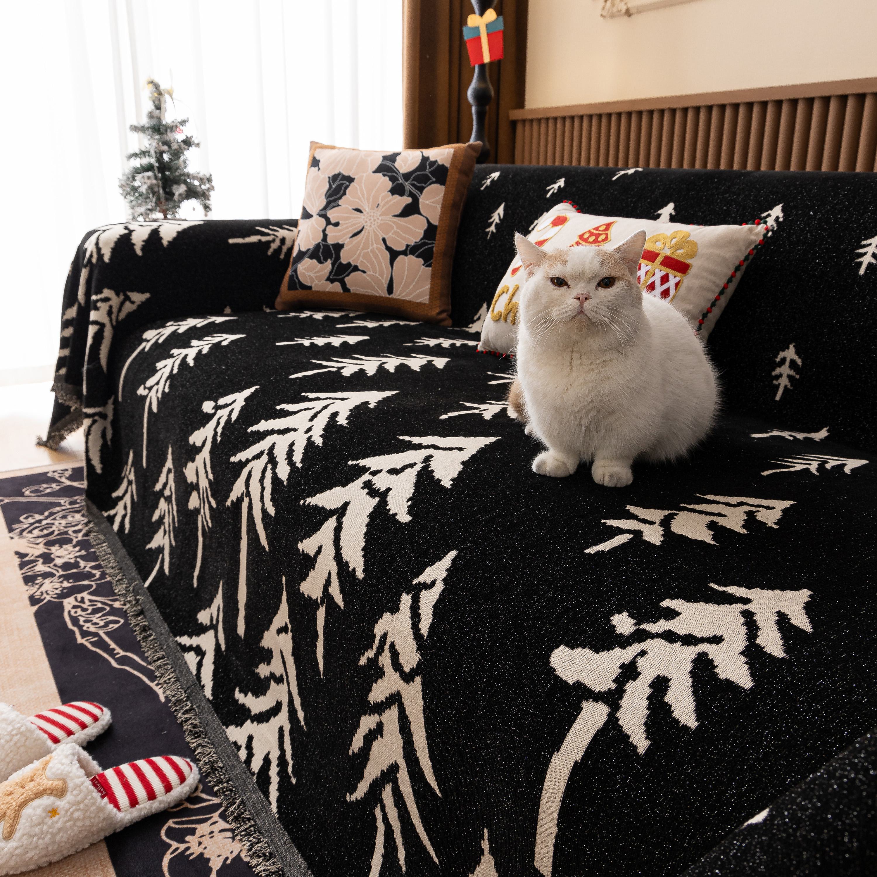 Modern Couch Covers for Couches Large Decorative Throw Blanket with Tassels for Couch