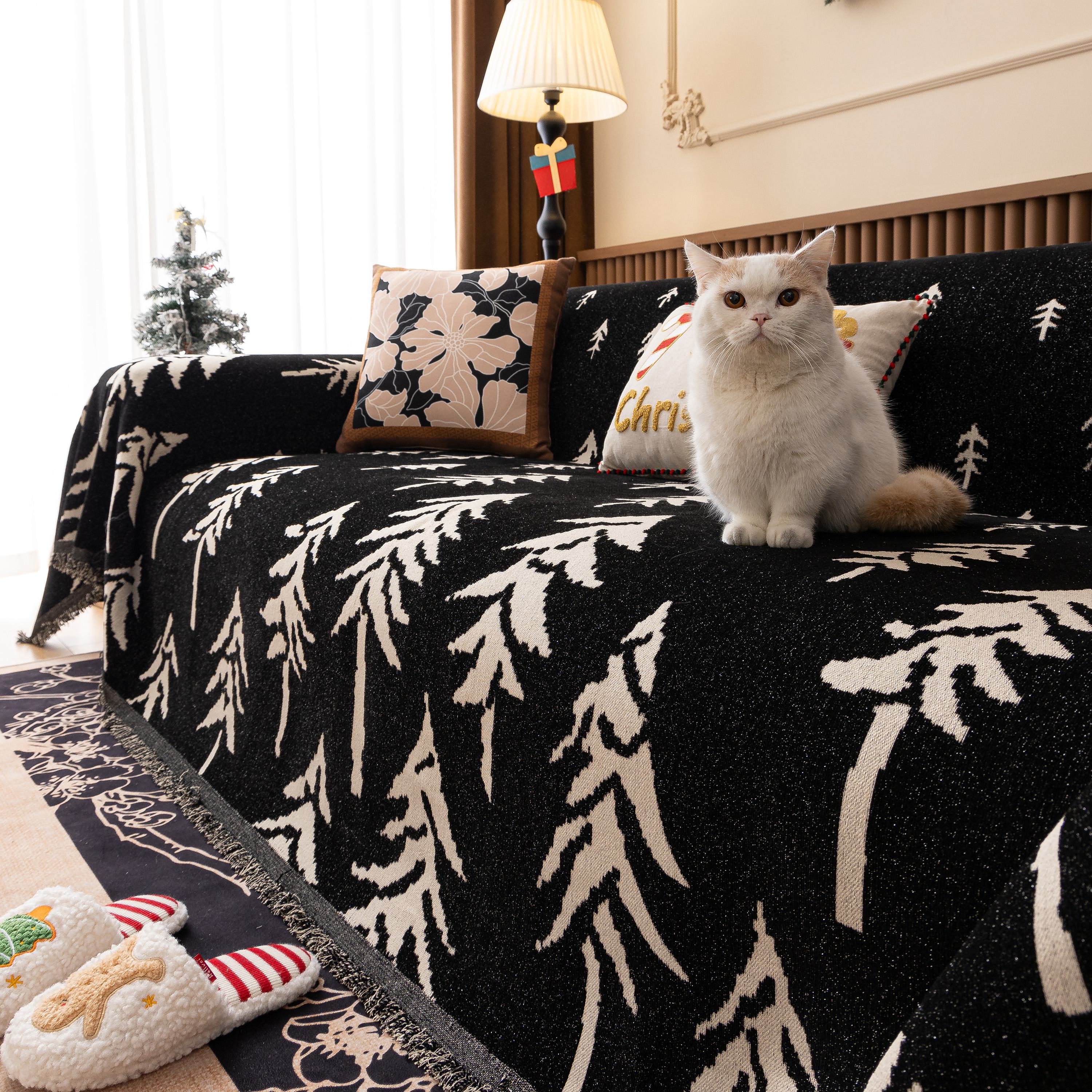 Modern Couch Covers for Couches Large Decorative Throw Blanket with Tassels for Couch