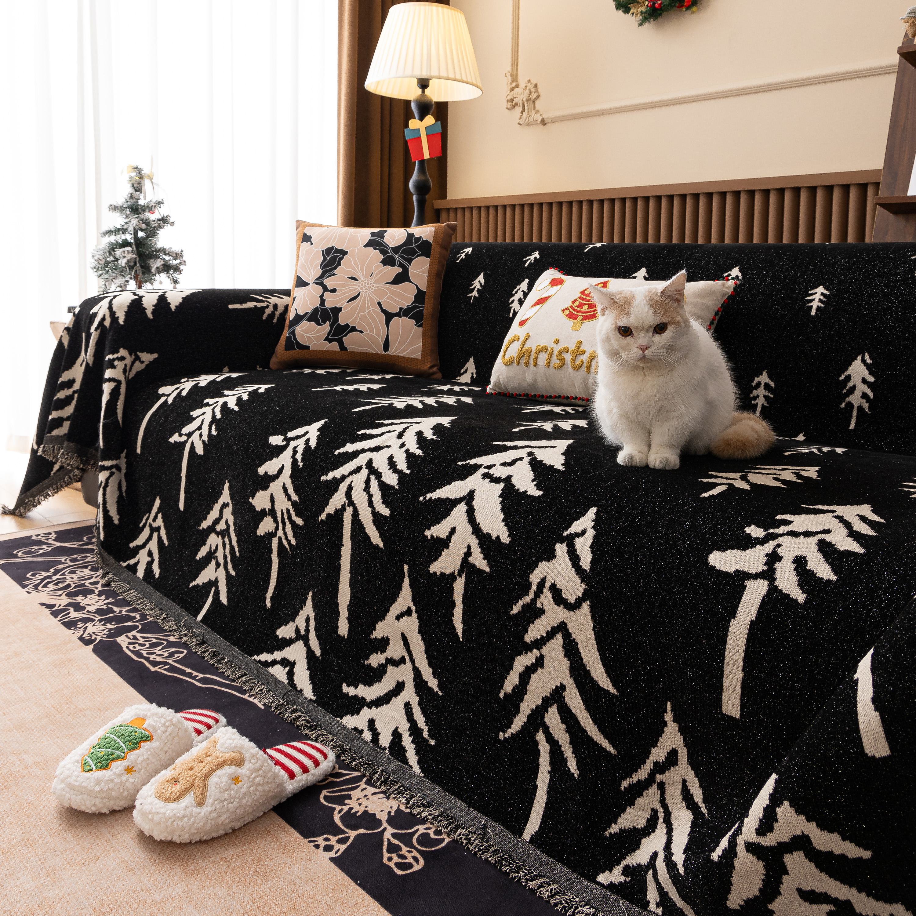 Modern Couch Covers for Couches Large Decorative Throw Blanket with Tassels for Couch