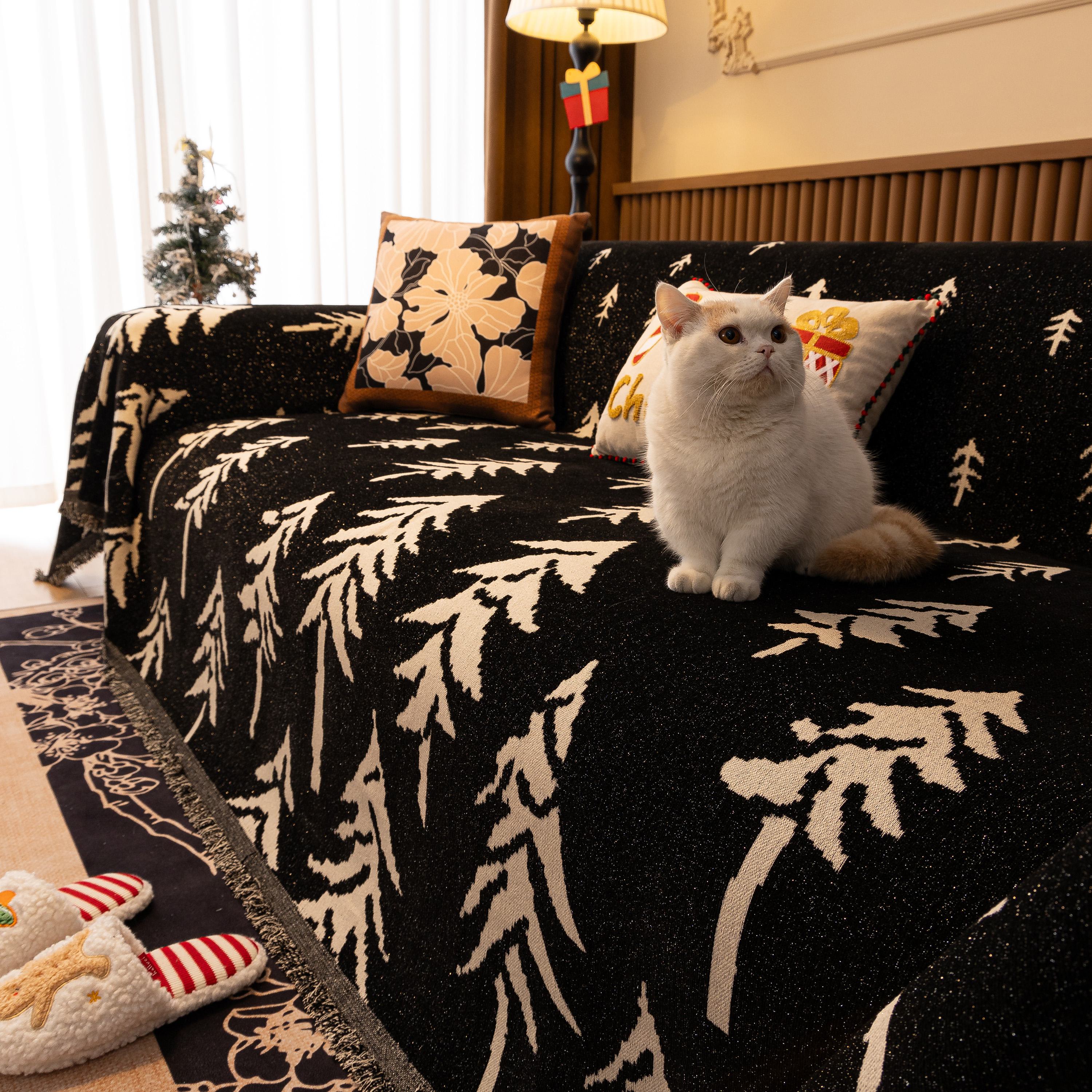 Modern Couch Covers for Couches Large Decorative Throw Blanket with Tassels for Couch