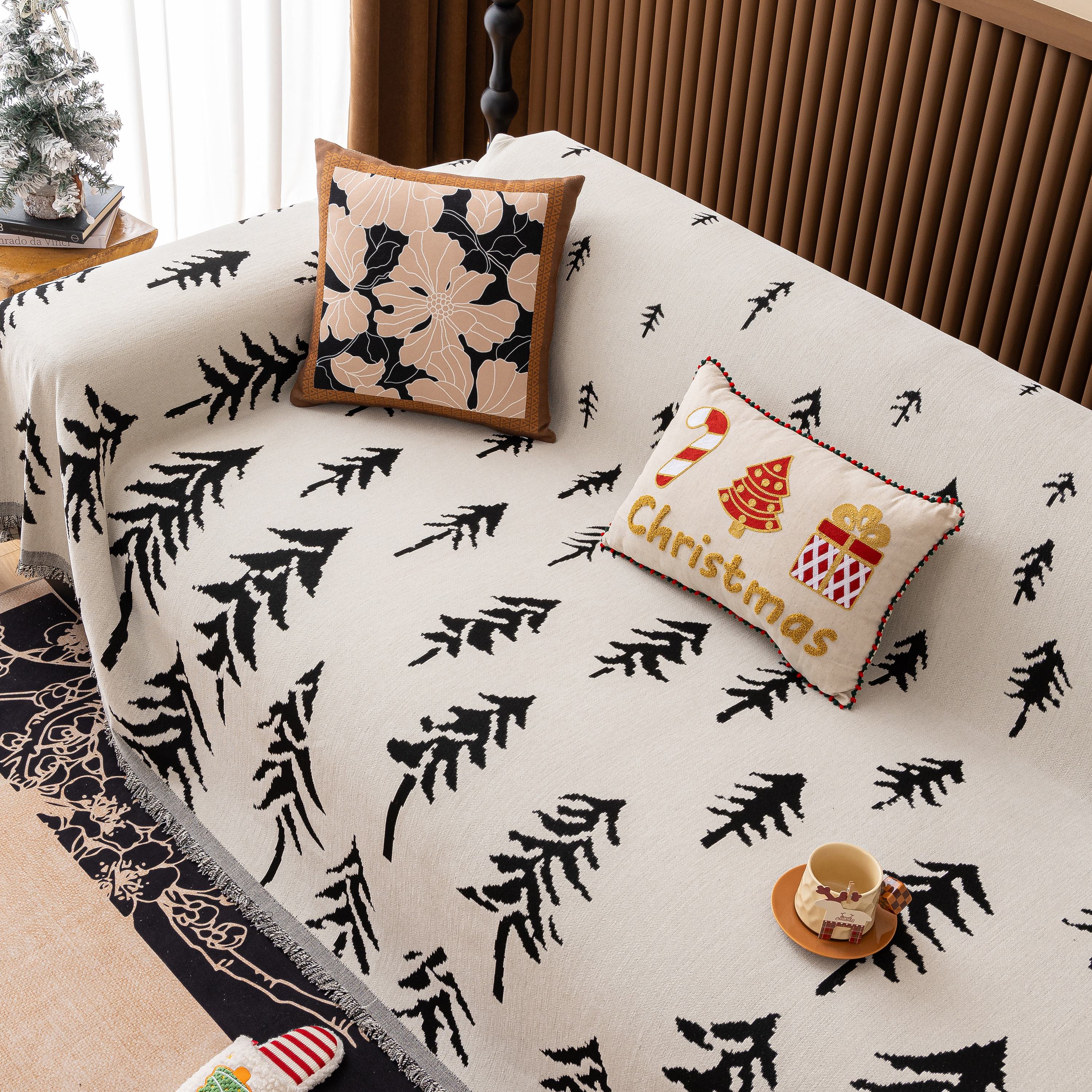 Modern Couch Covers for Couches Large Decorative Throw Blanket with Tassels for Couch