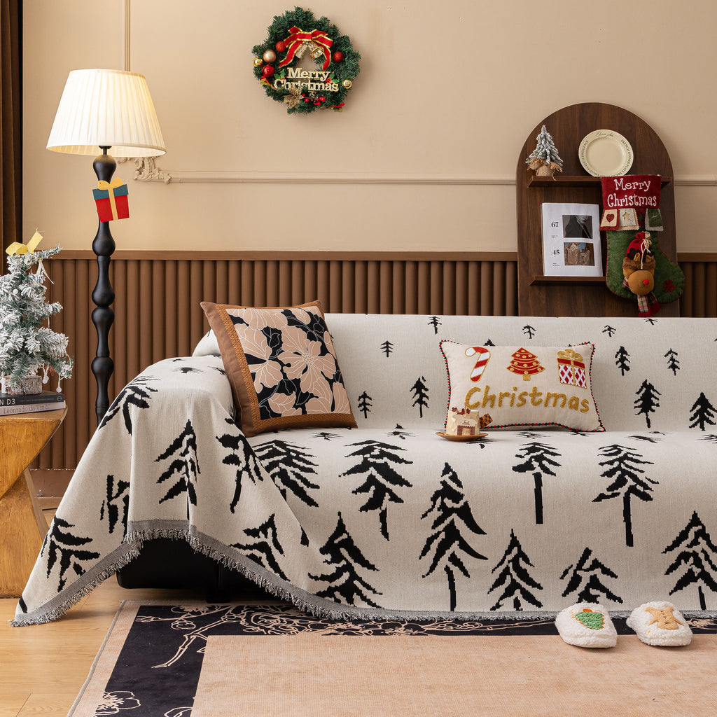 Modern Couch Covers for Couches Large Decorative Throw Blanket with Tassels for Couch