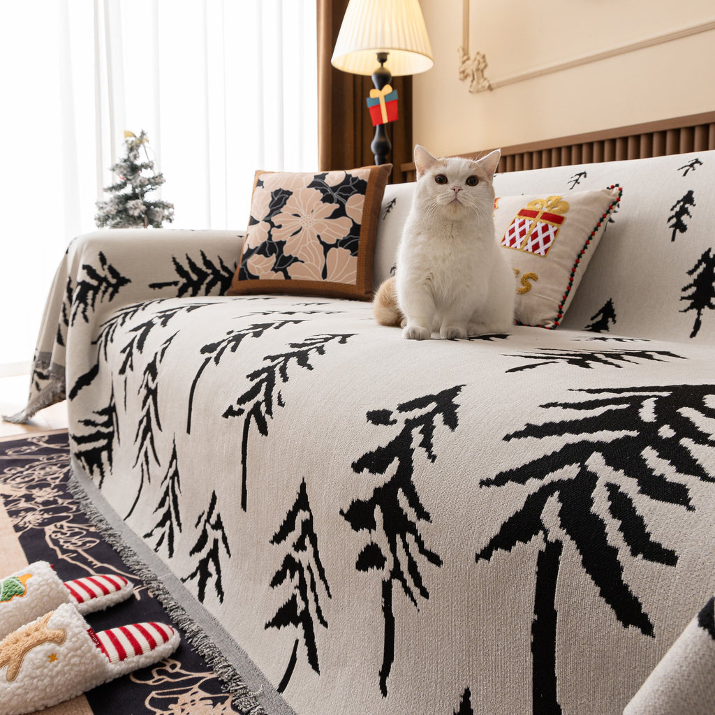 Modern Couch Covers for Couches Large Decorative Throw Blanket with Tassels for Couch