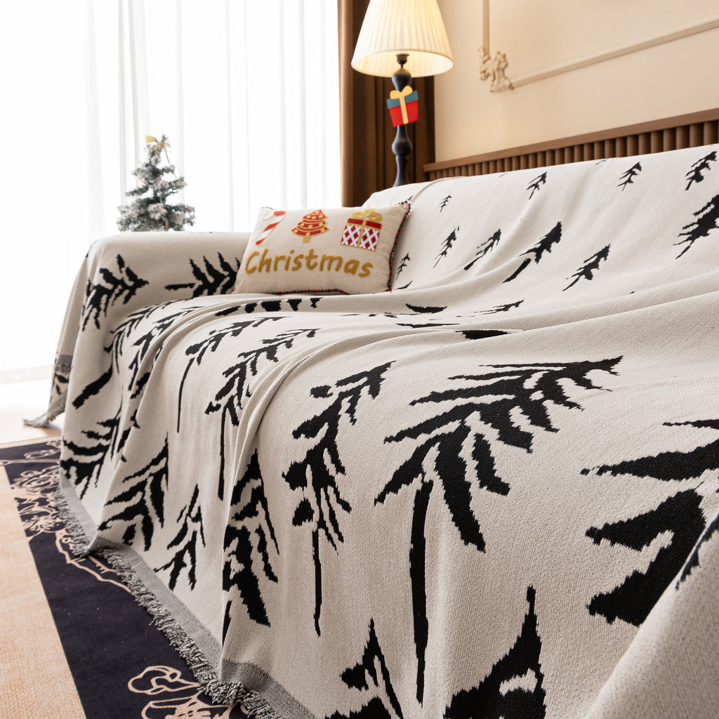 Modern Couch Covers for Couches Large Decorative Throw Blanket with Tassels for Couch