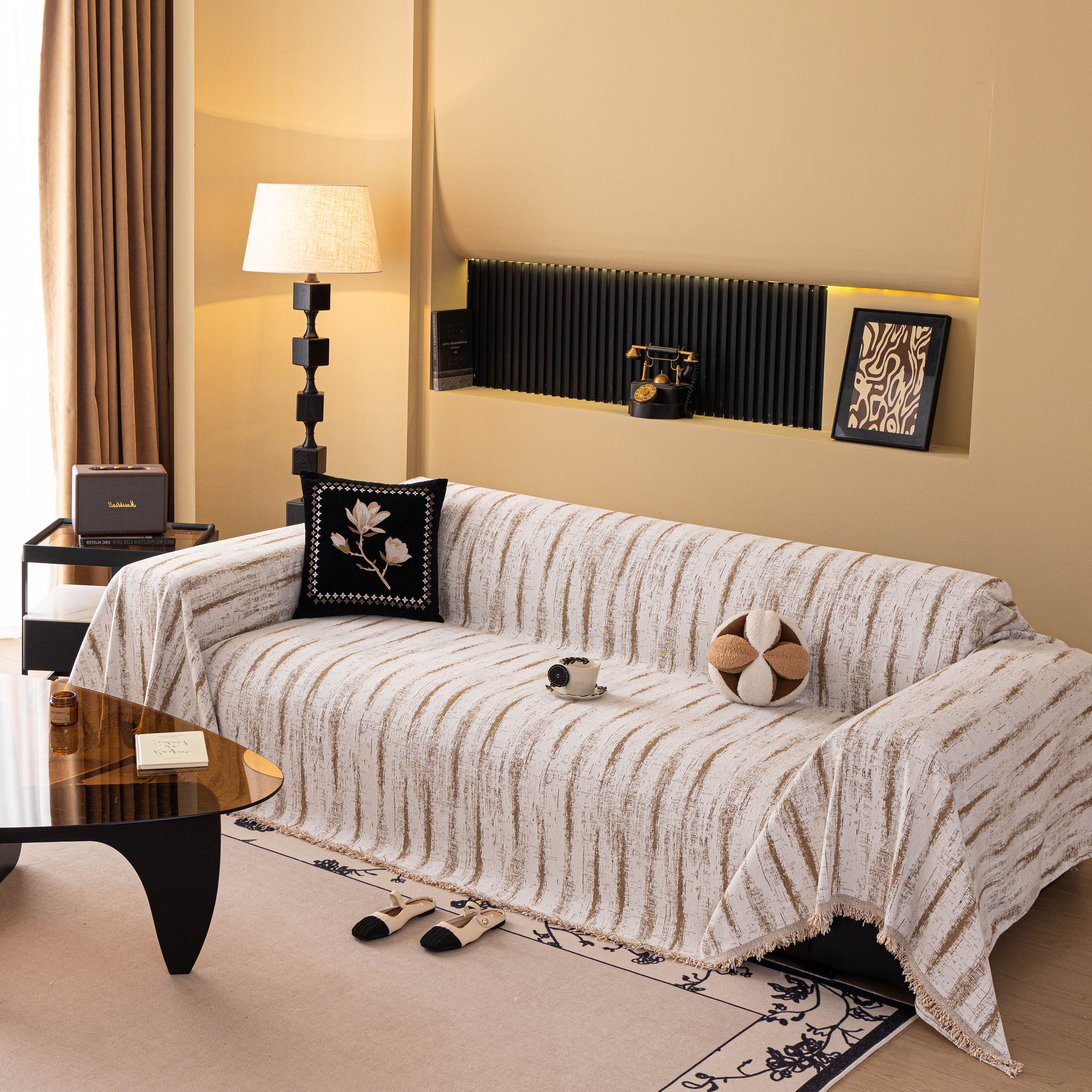 Chenille Oversized Throws for Couches, Washable and Durable Sofa Slipcover for Pets