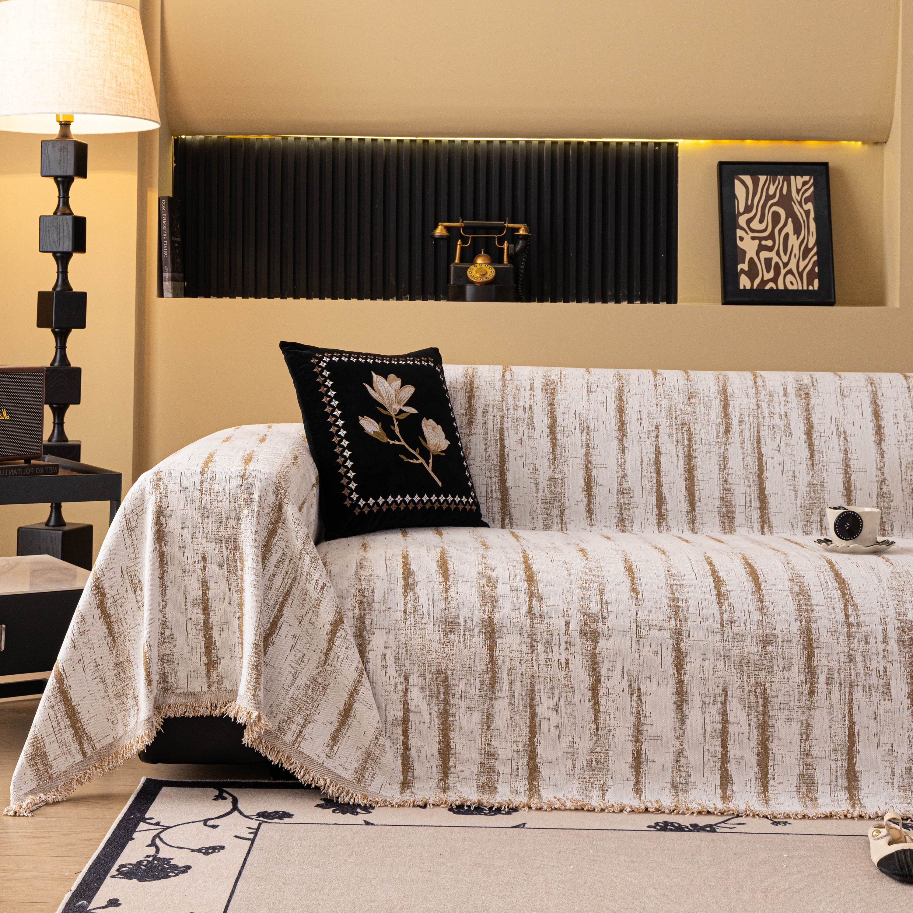 Chenille Oversized Throws for Couches, Washable and Durable Sofa Slipcover for Pets