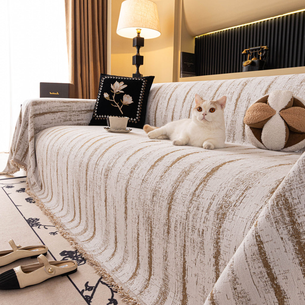 Chenille Oversized Throws for Couches, Washable and Durable Sofa Slipcover for Pets