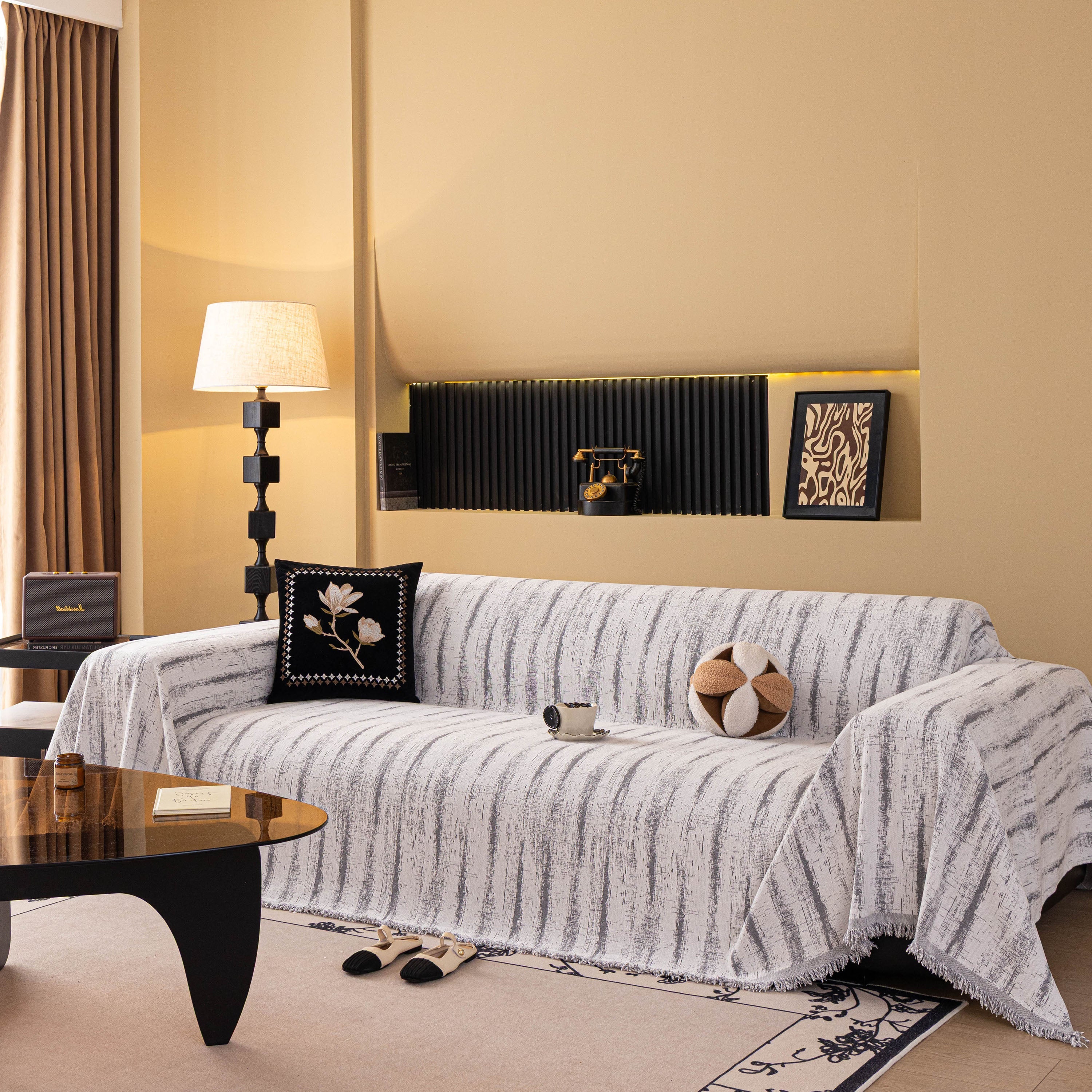 Chenille Oversized Throws for Couches, Washable and Durable Sofa Slipcover for Pets