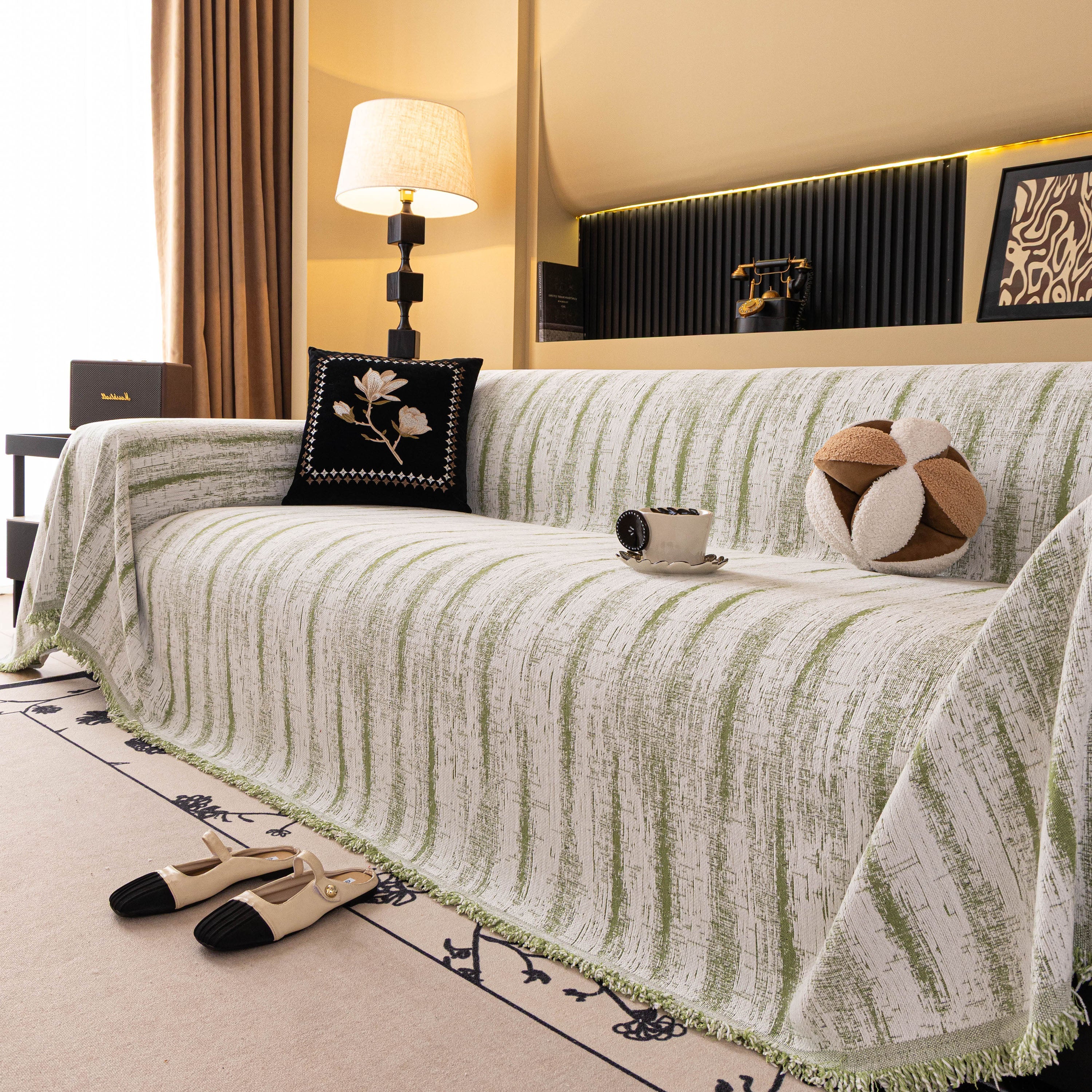 Chenille Oversized Throws for Couches, Washable and Durable Sofa Slipcover for Pets